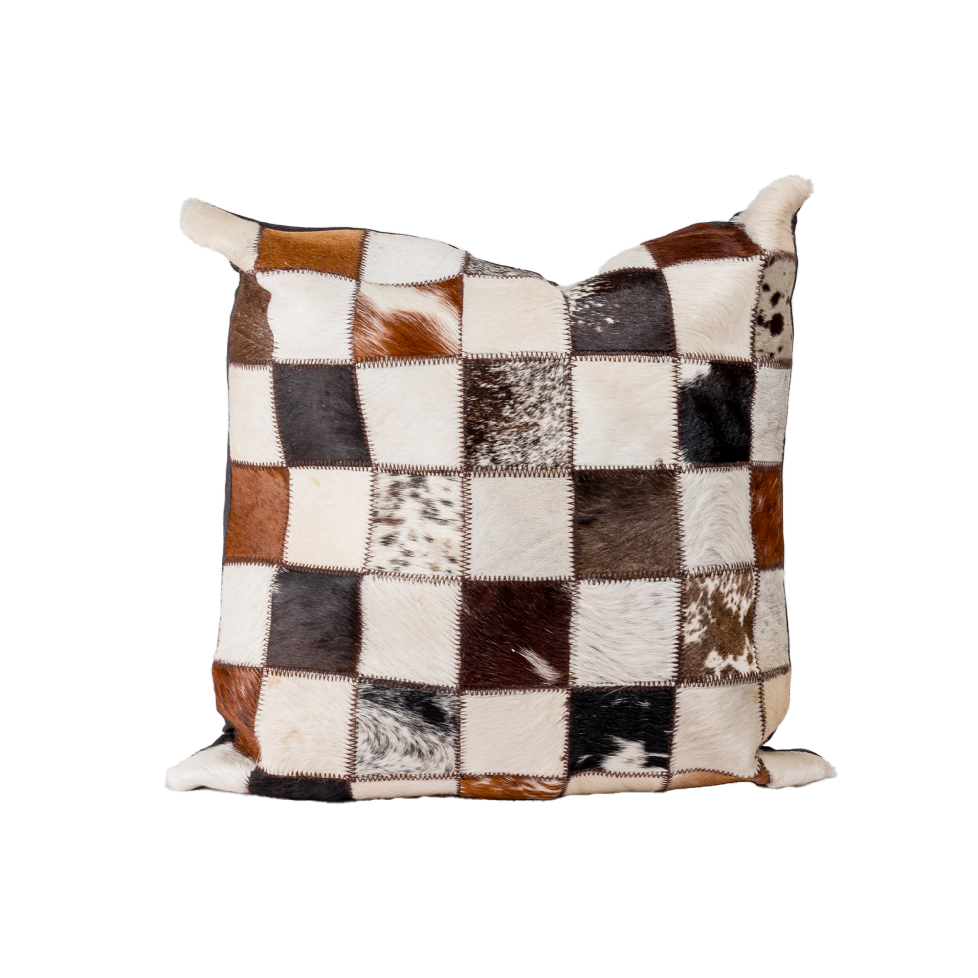 Leather Nguni Patch Scatter Cushion Case
