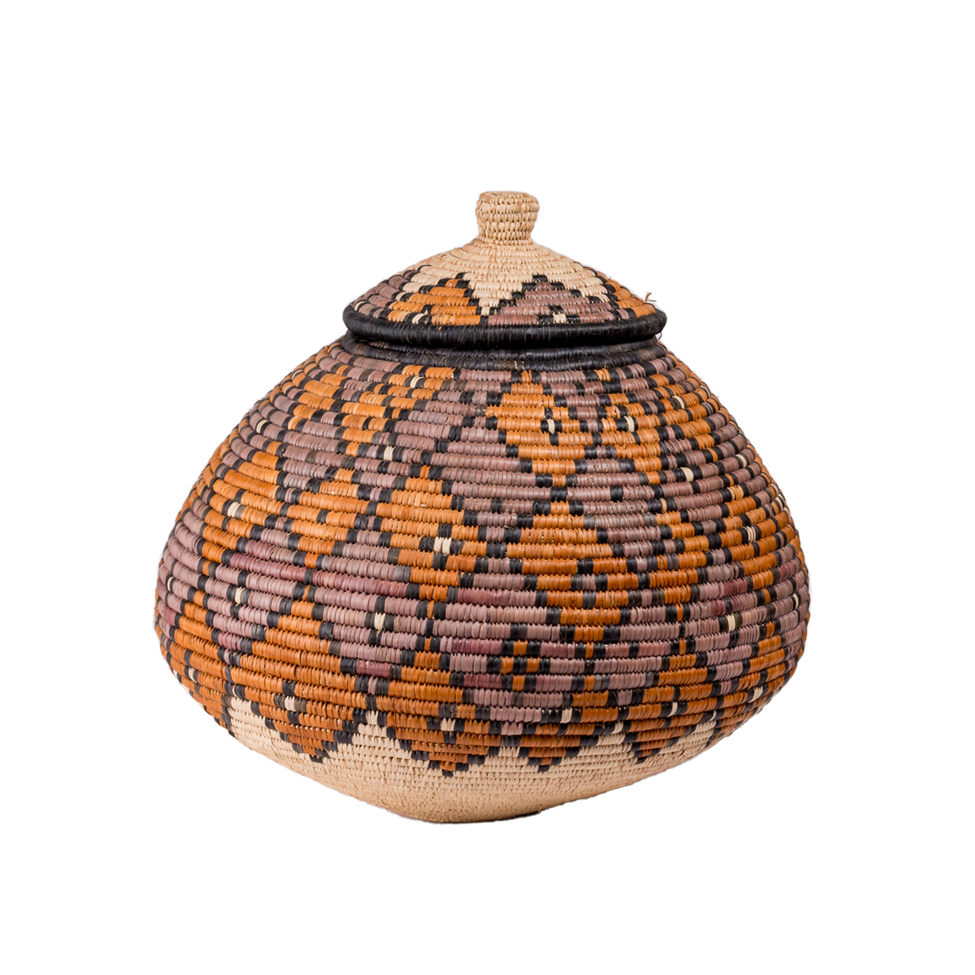 Zulu Hand-Woven Reed Basket - The Fat Lady
