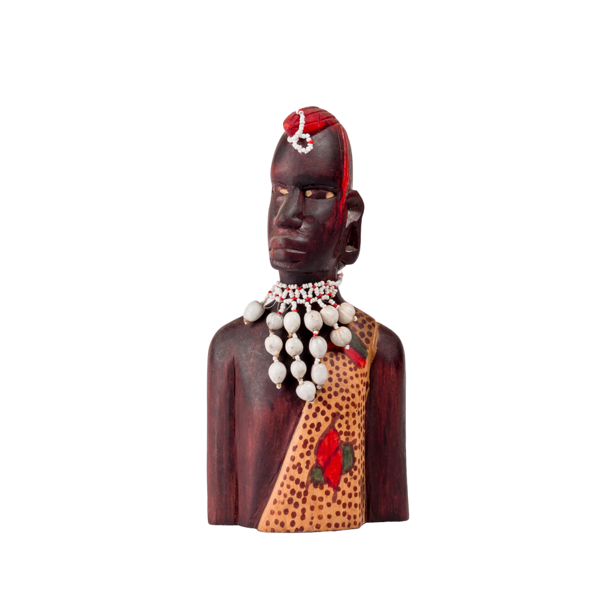 Carved Wooden Maasai Couple Sculpture