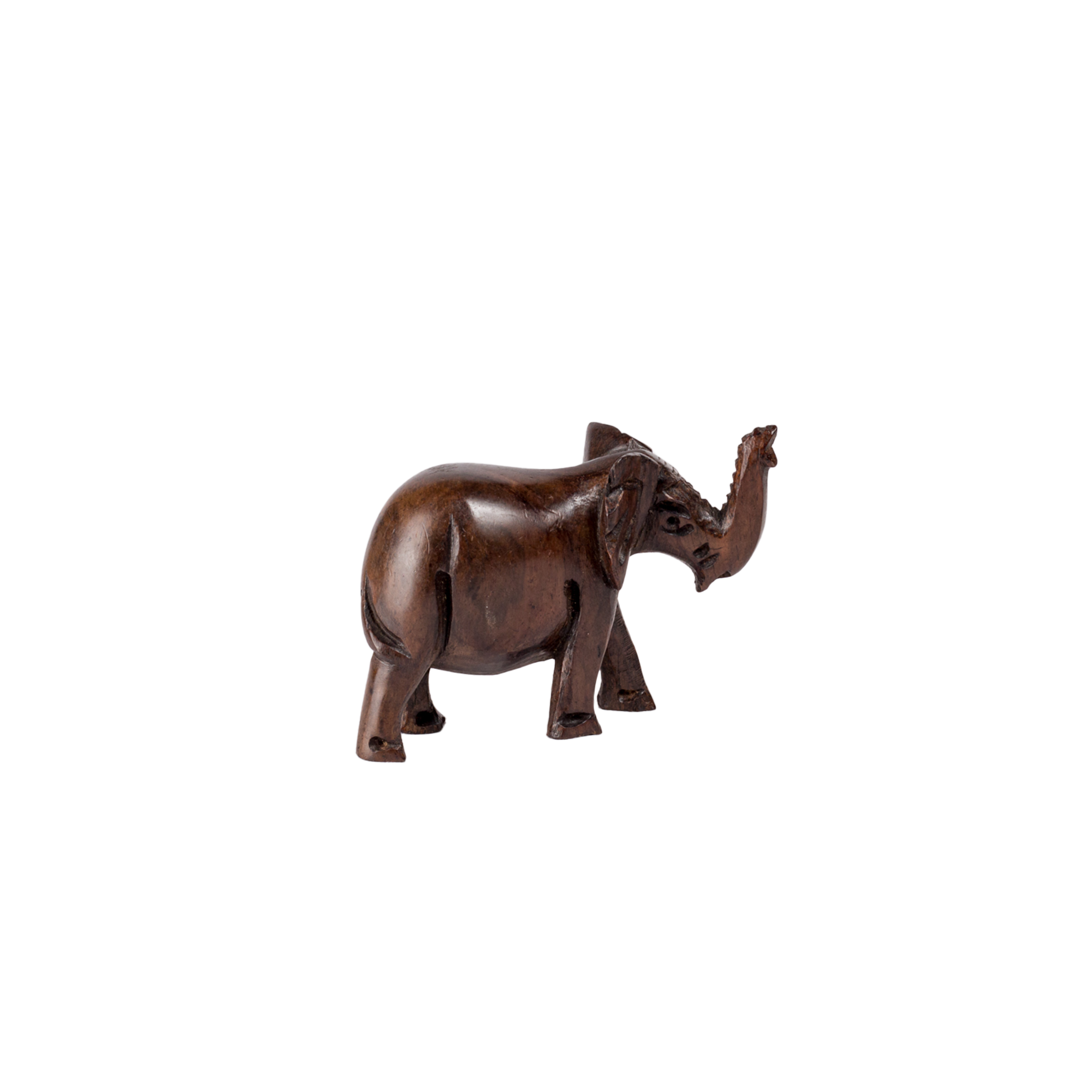 Carved Ebony Wooden Elephant Sculpture