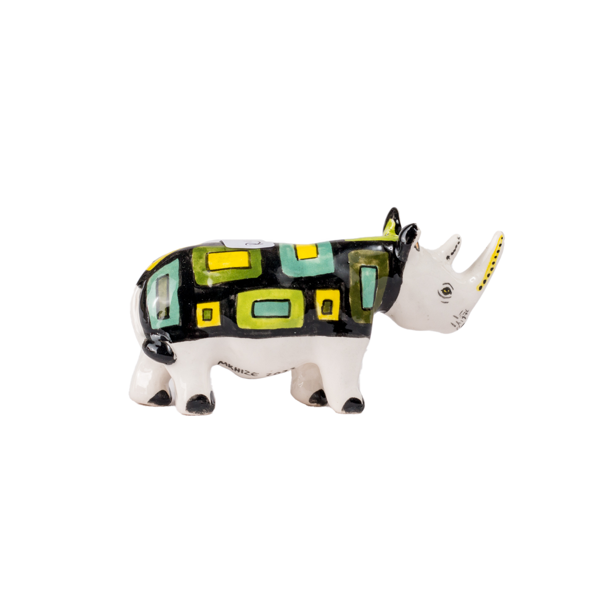 Small Ceramic Rhino Sculpture
