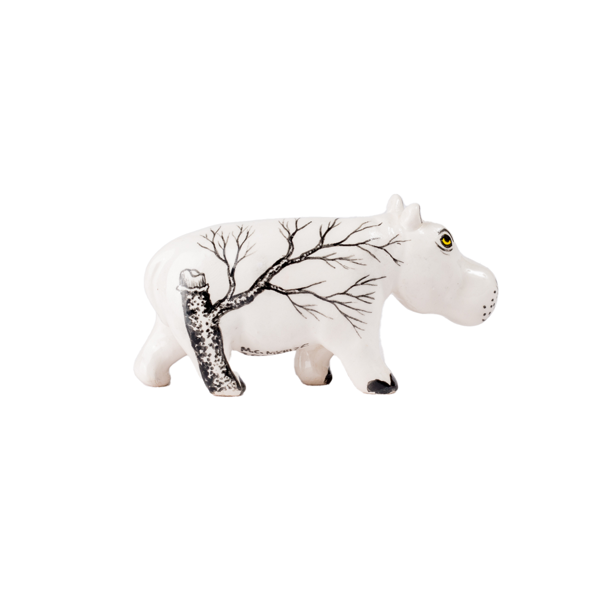 Small Ceramic Hippo Sculpture