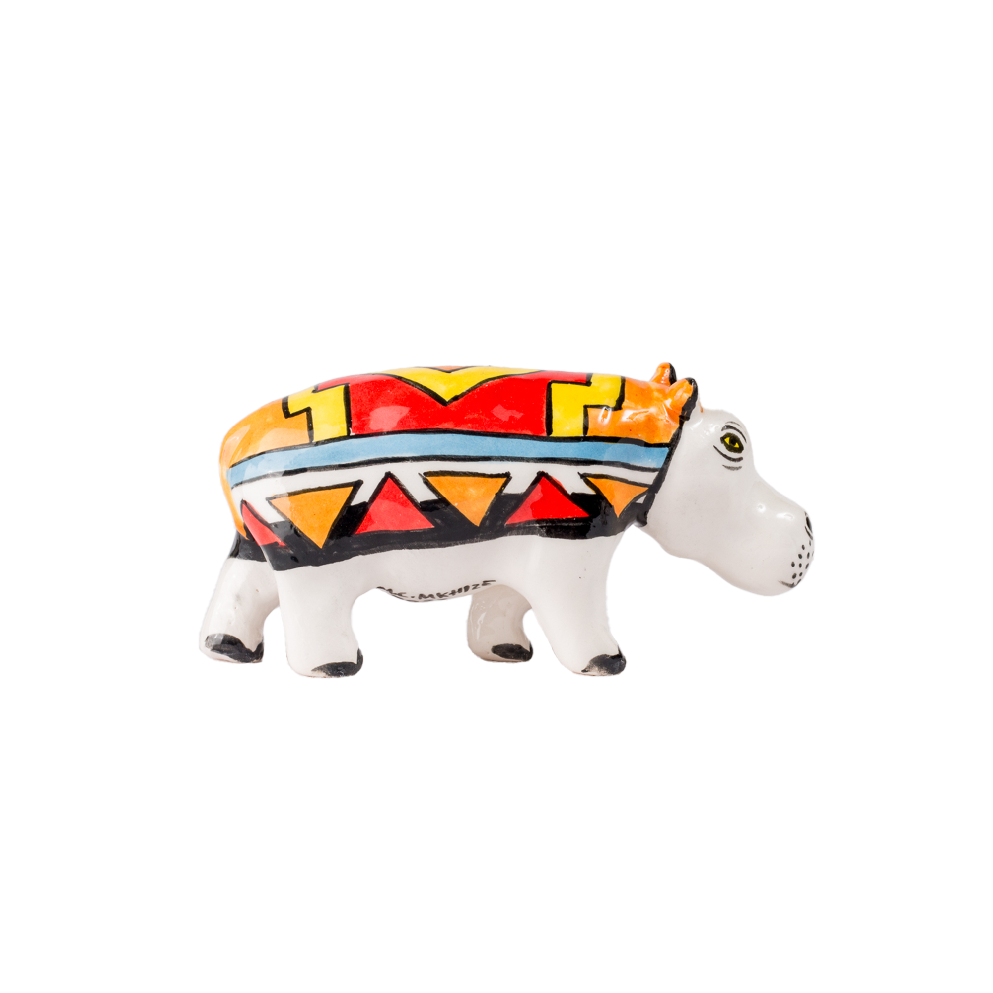 Small Ceramic Hippo Sculpture