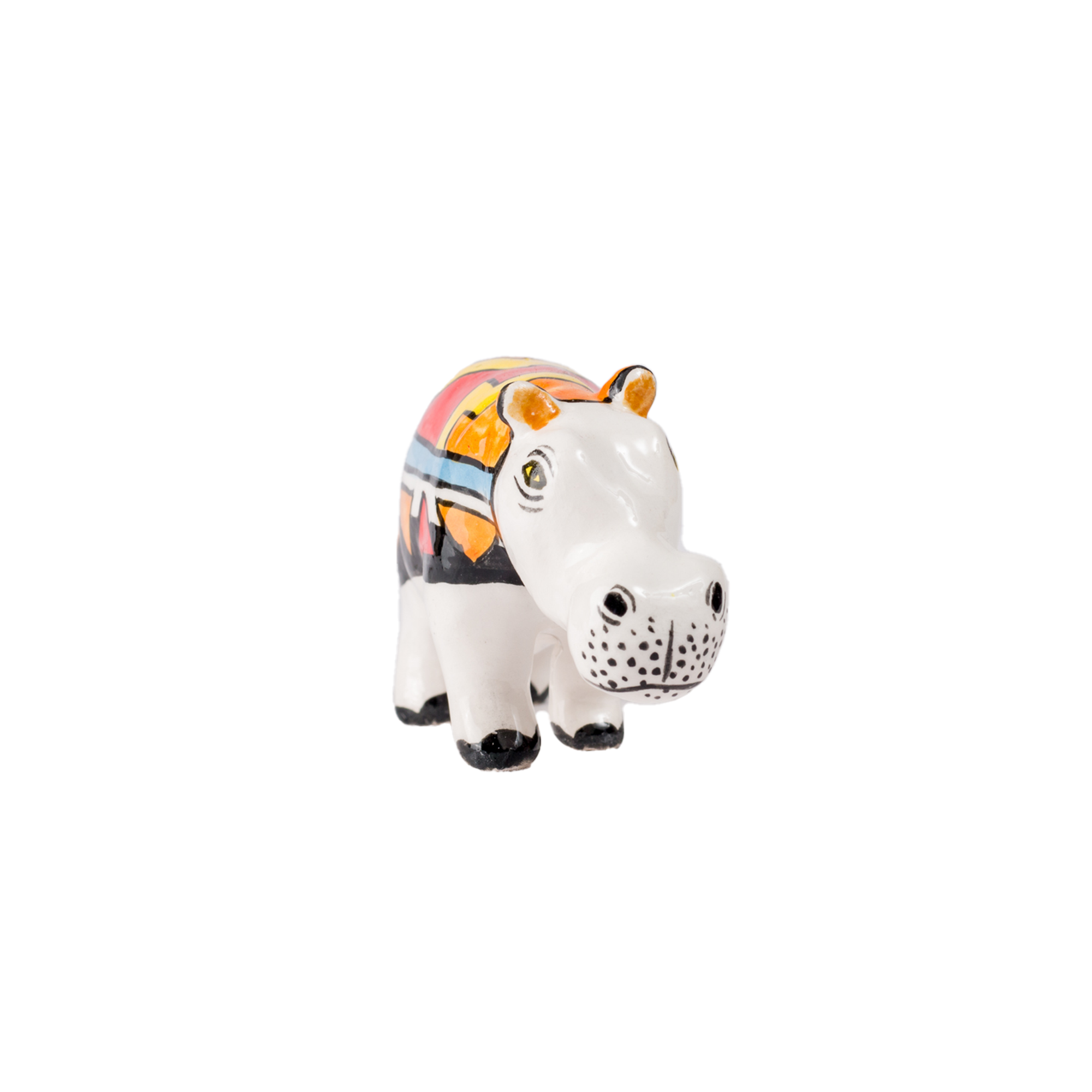 Small Ceramic Hippo Sculpture