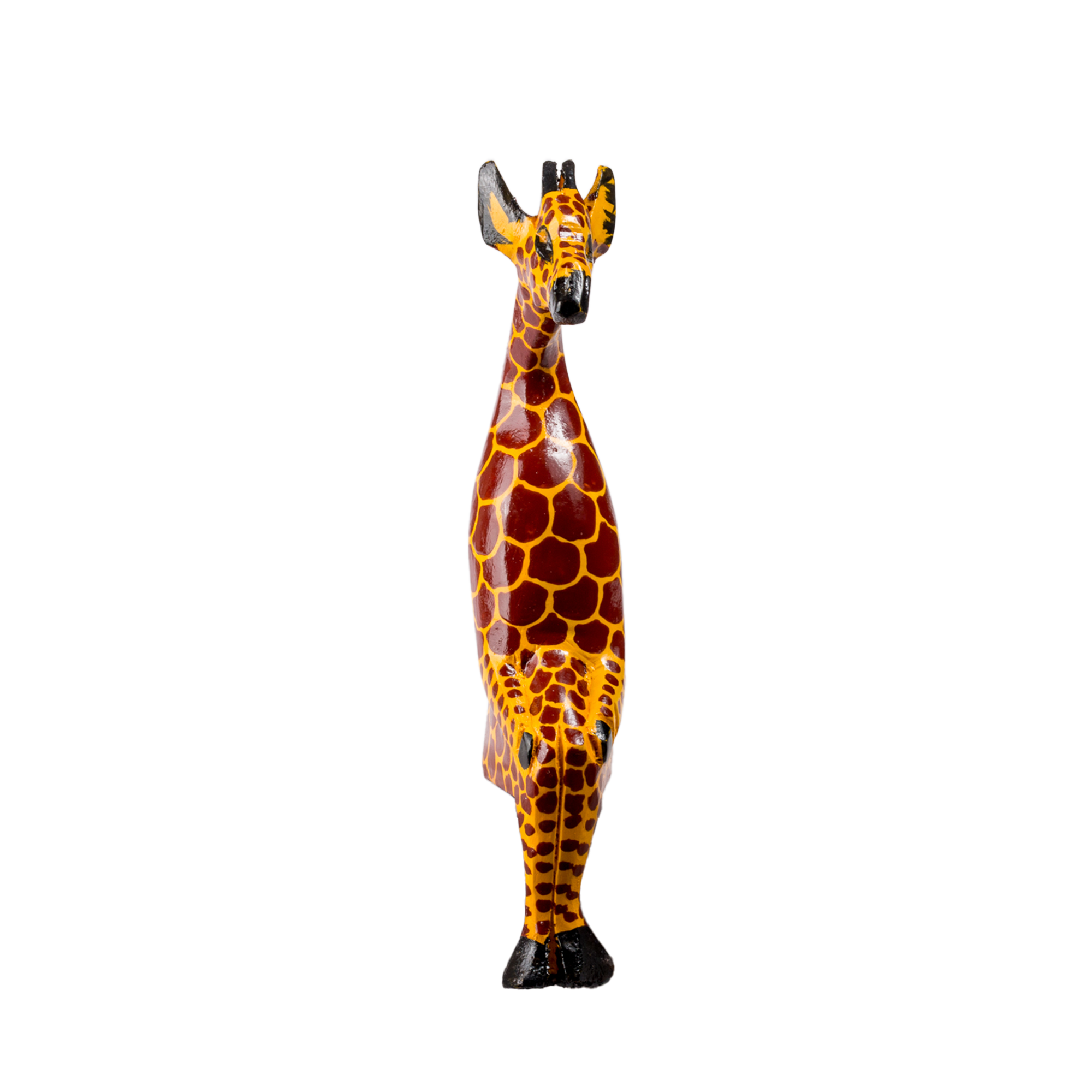 Wood Carved Seated Giraffe