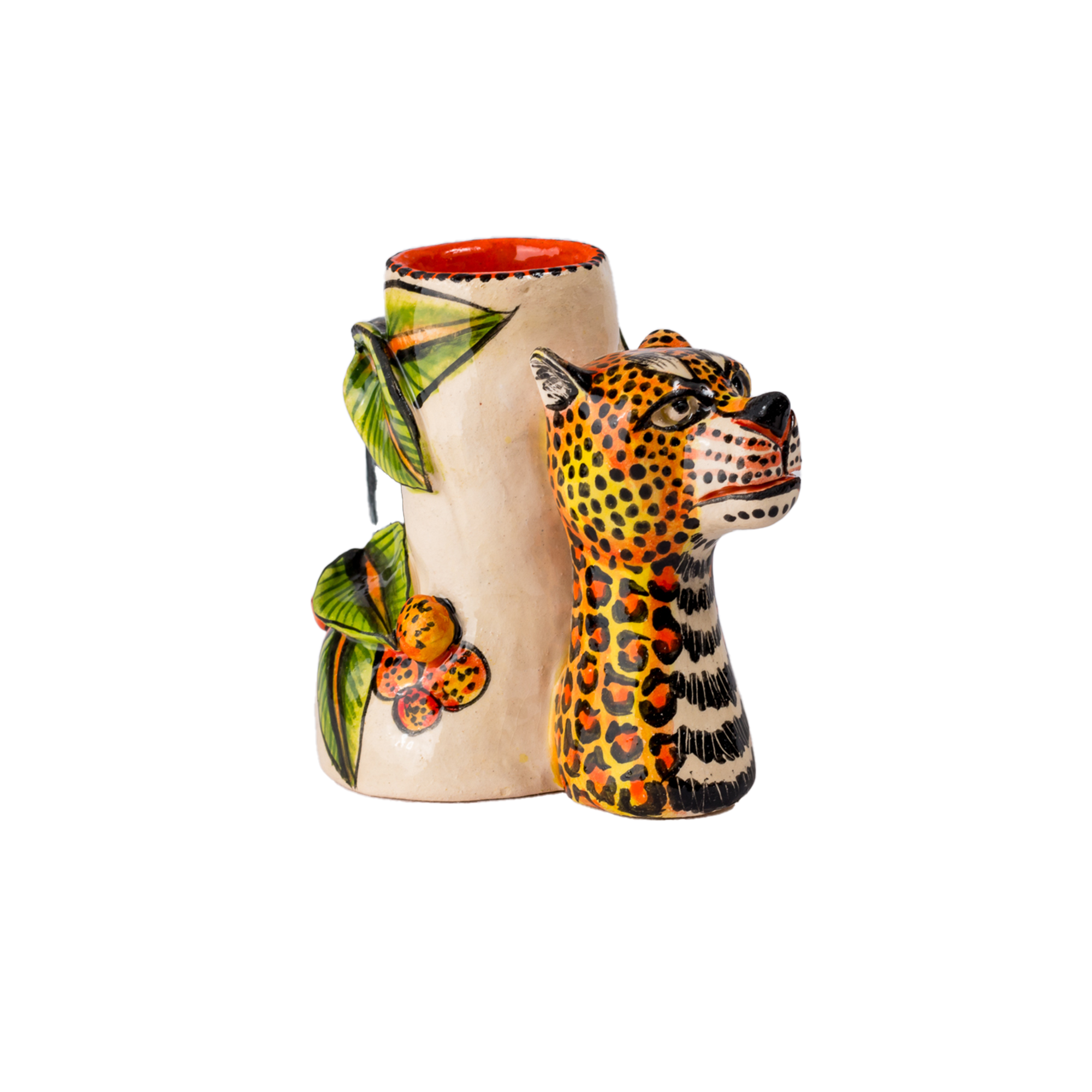 3D Ceramic Cheetah Candle Holder