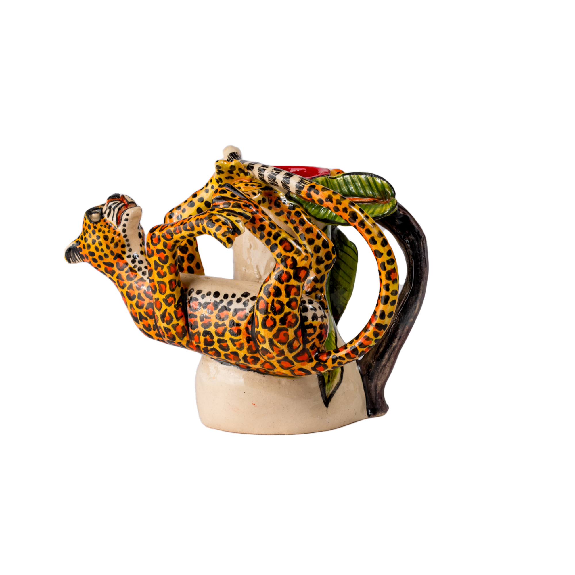 3D Ceramic Leopard Candle Holder