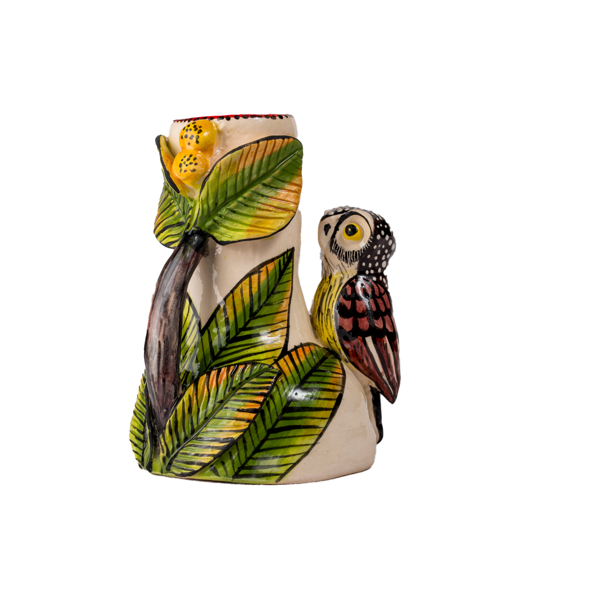 3D Ceramic Owl Candle Holder