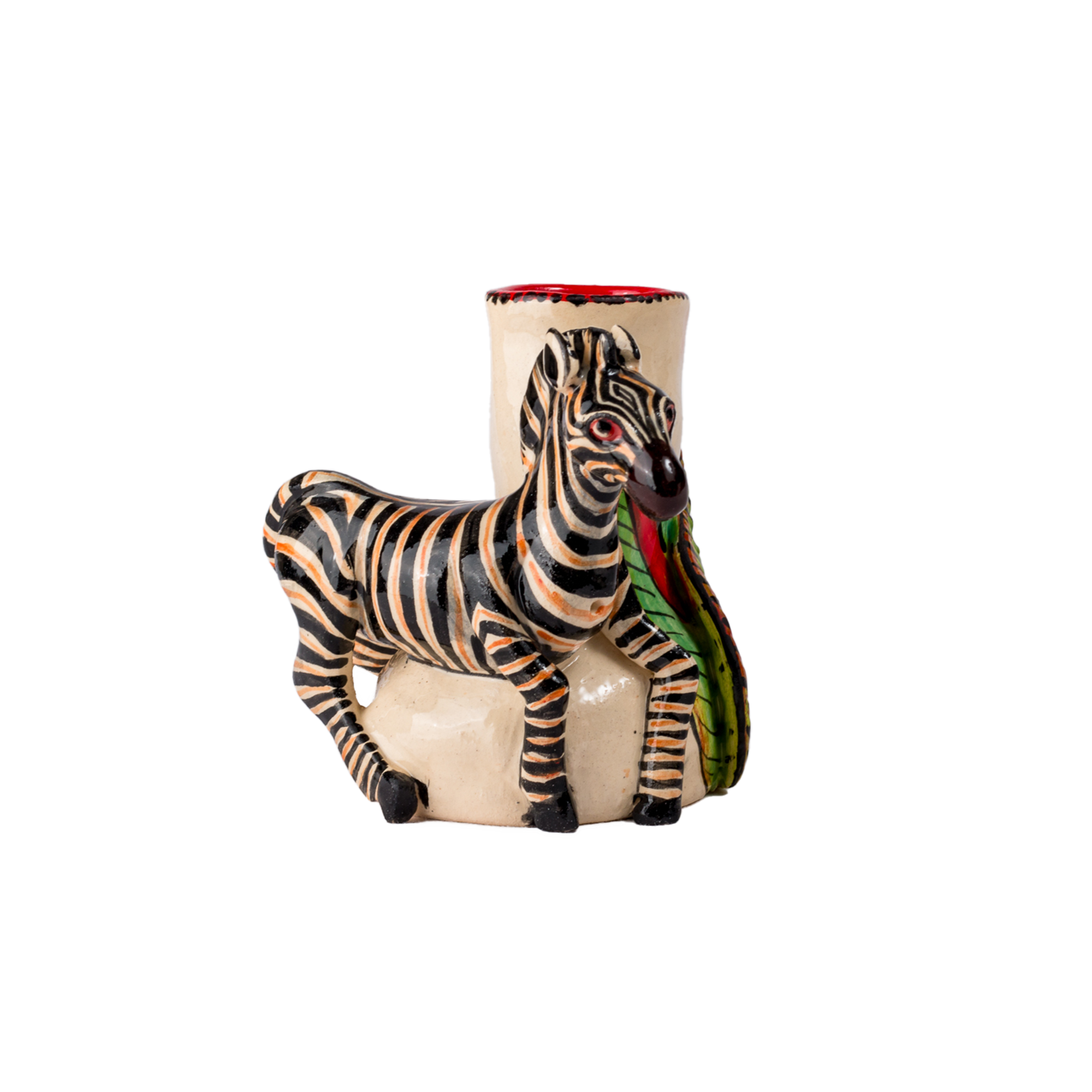 3D Ceramic Zebra Candle Holder