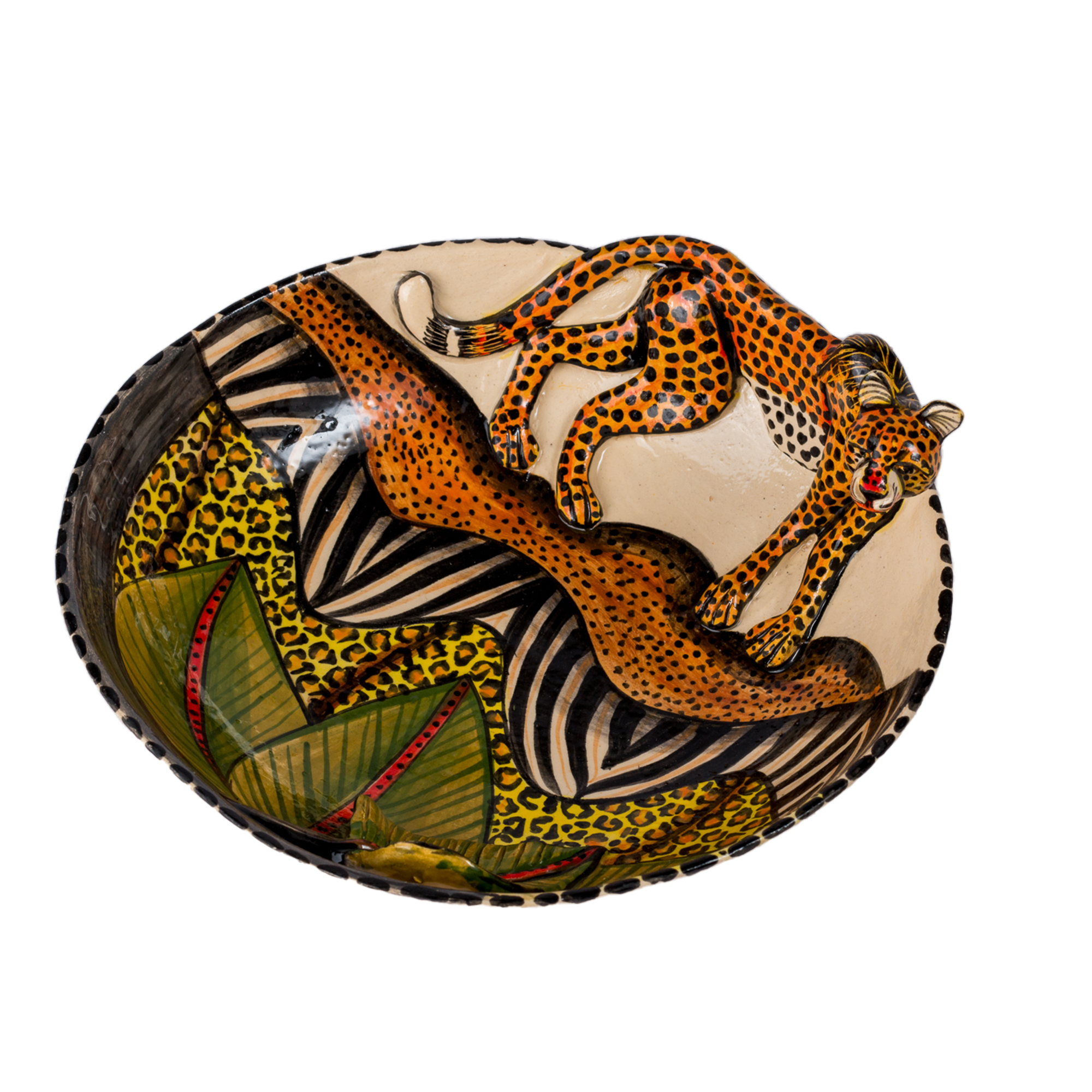 3D Animated Ceramic Cheetah Bowl