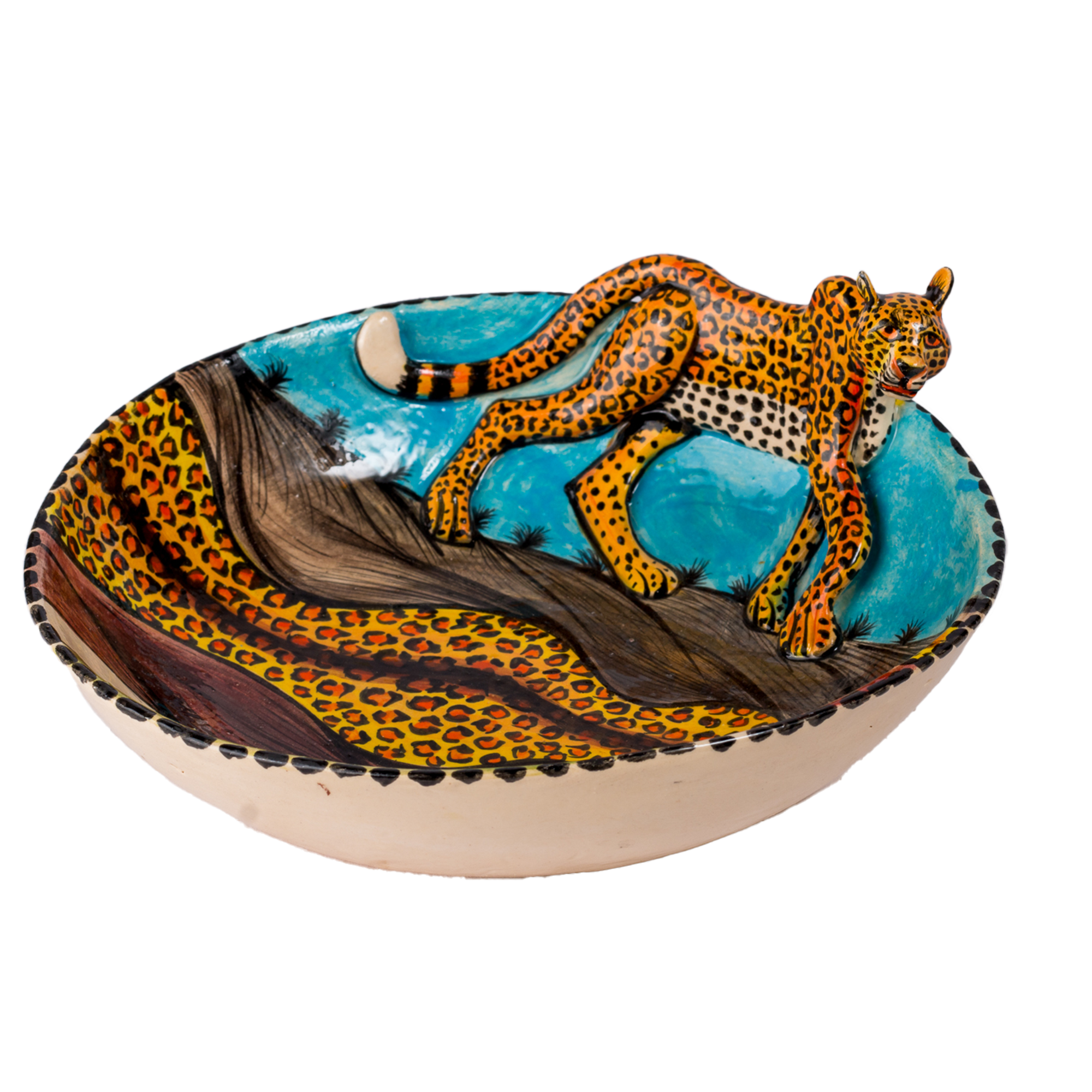 3D Animated Ceramic Leopard Bowl