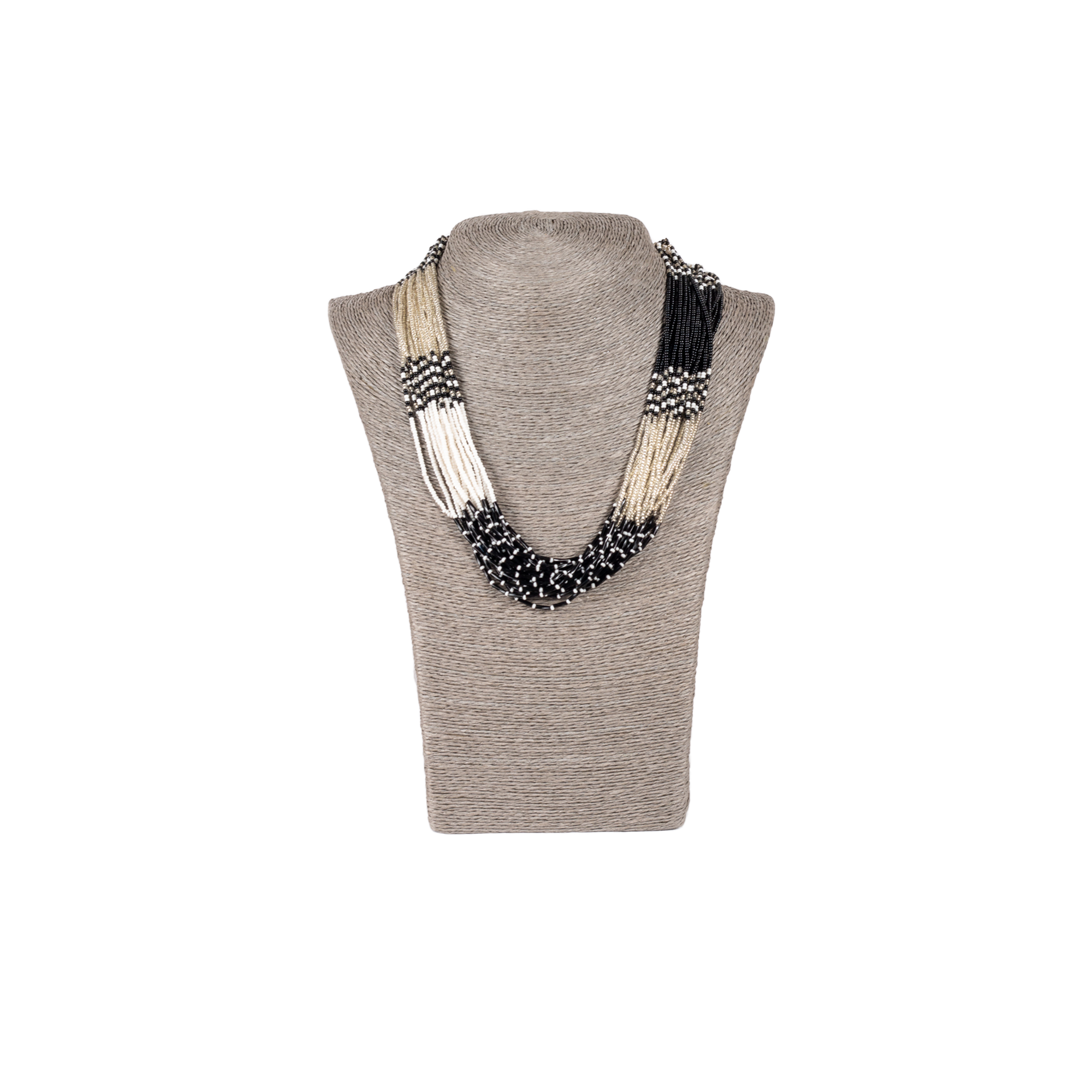 Traditional Zulu Hand Beaded Necklace (Natural Colours)