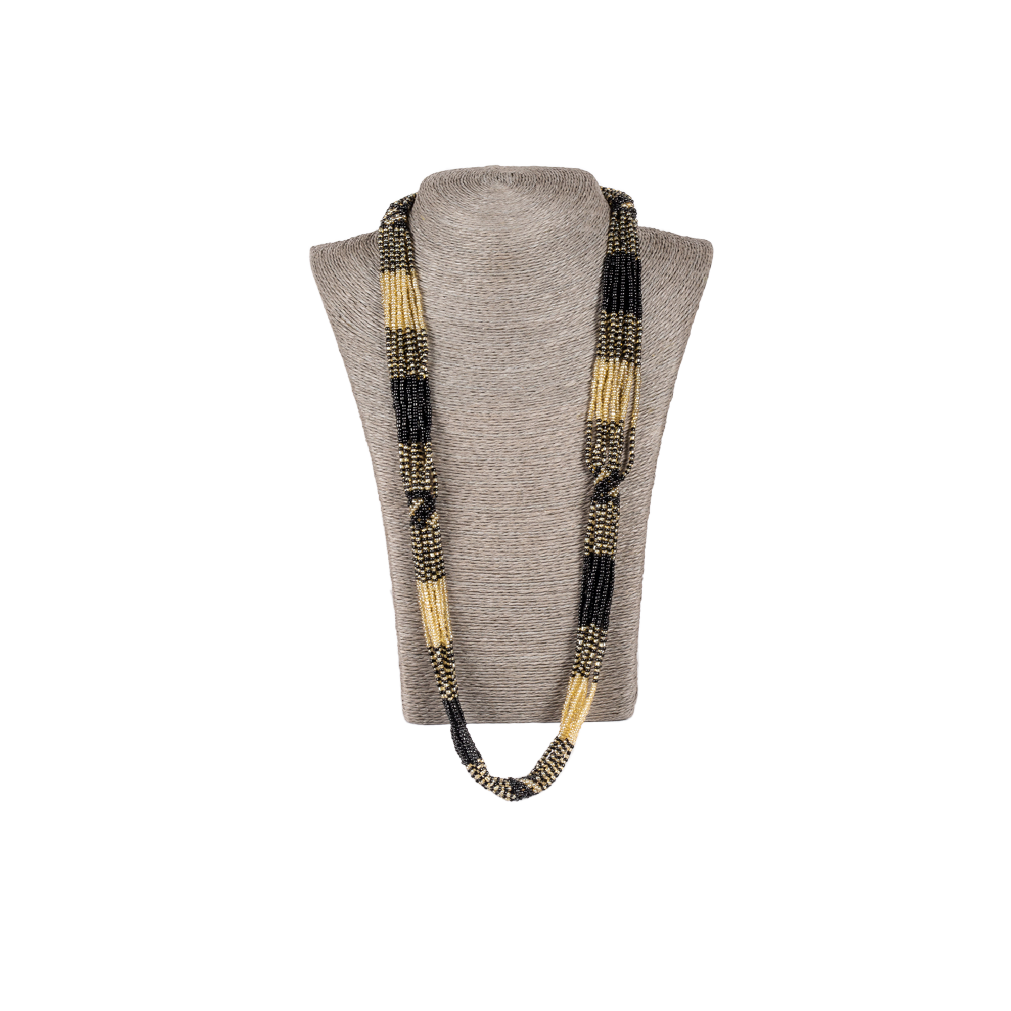 Traditional Zulu Hand Beaded Necklace (Natural Colours)