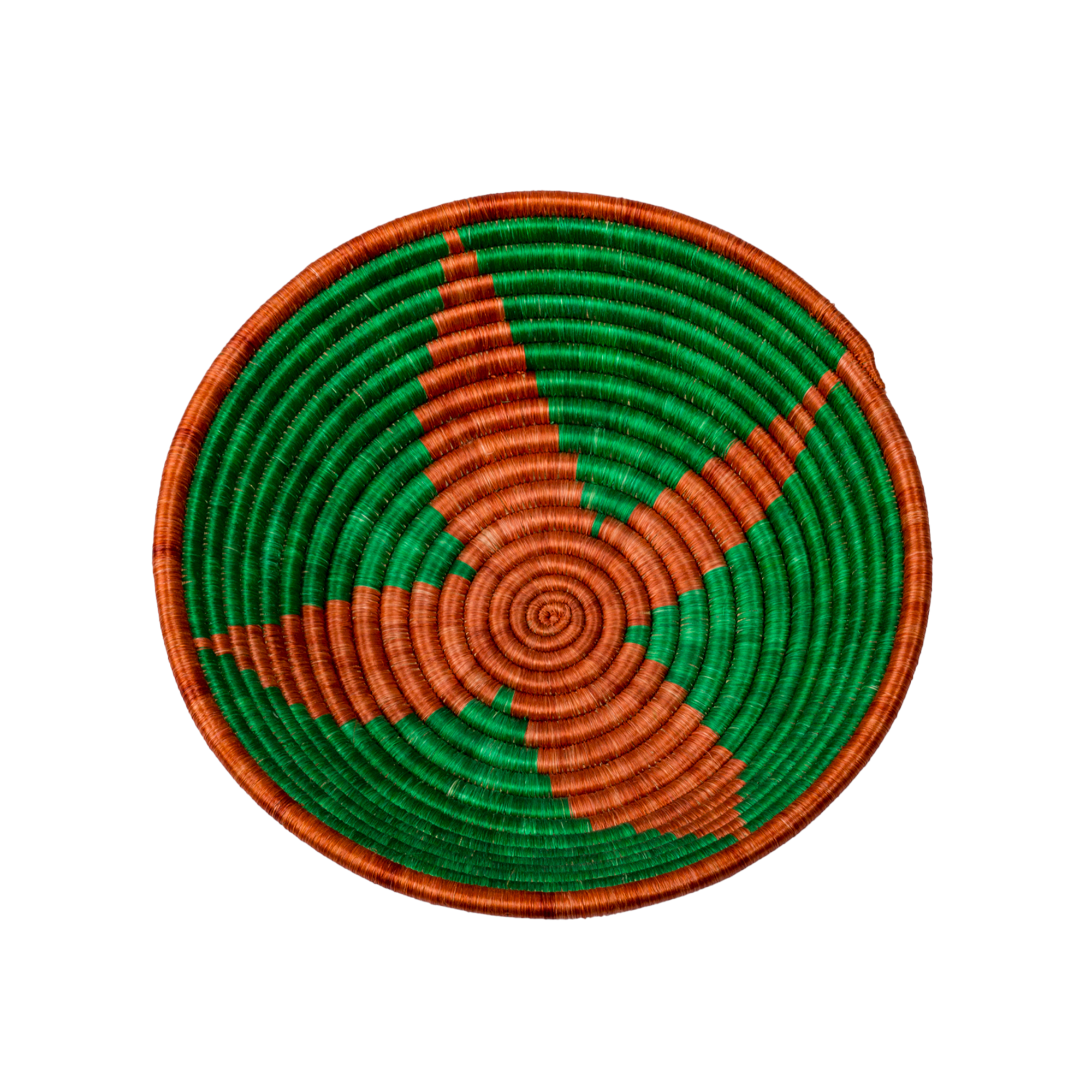 Large Handwoven Rwandan Basket - Colourful Patterns (28cm)