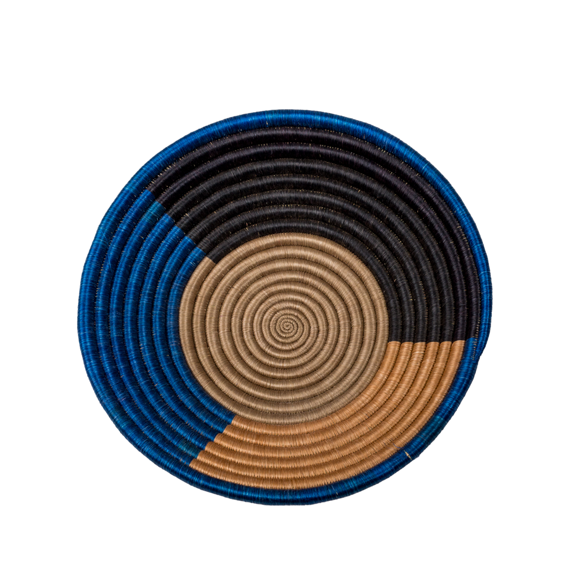 Large Handwoven Rwandan Basket - Colourful Patterns (28cm)