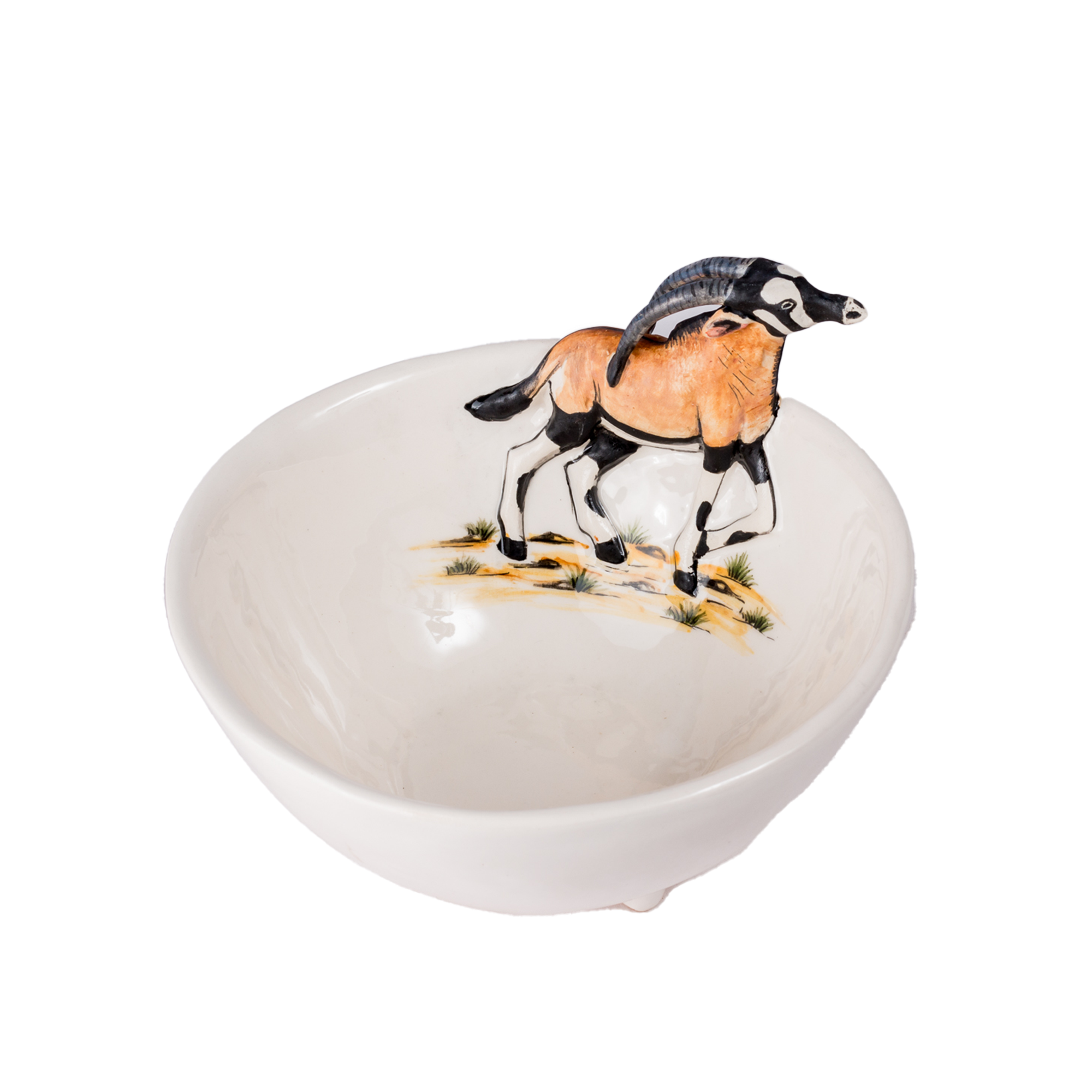 Medium 3D Ceramic Gemsbok Bowl