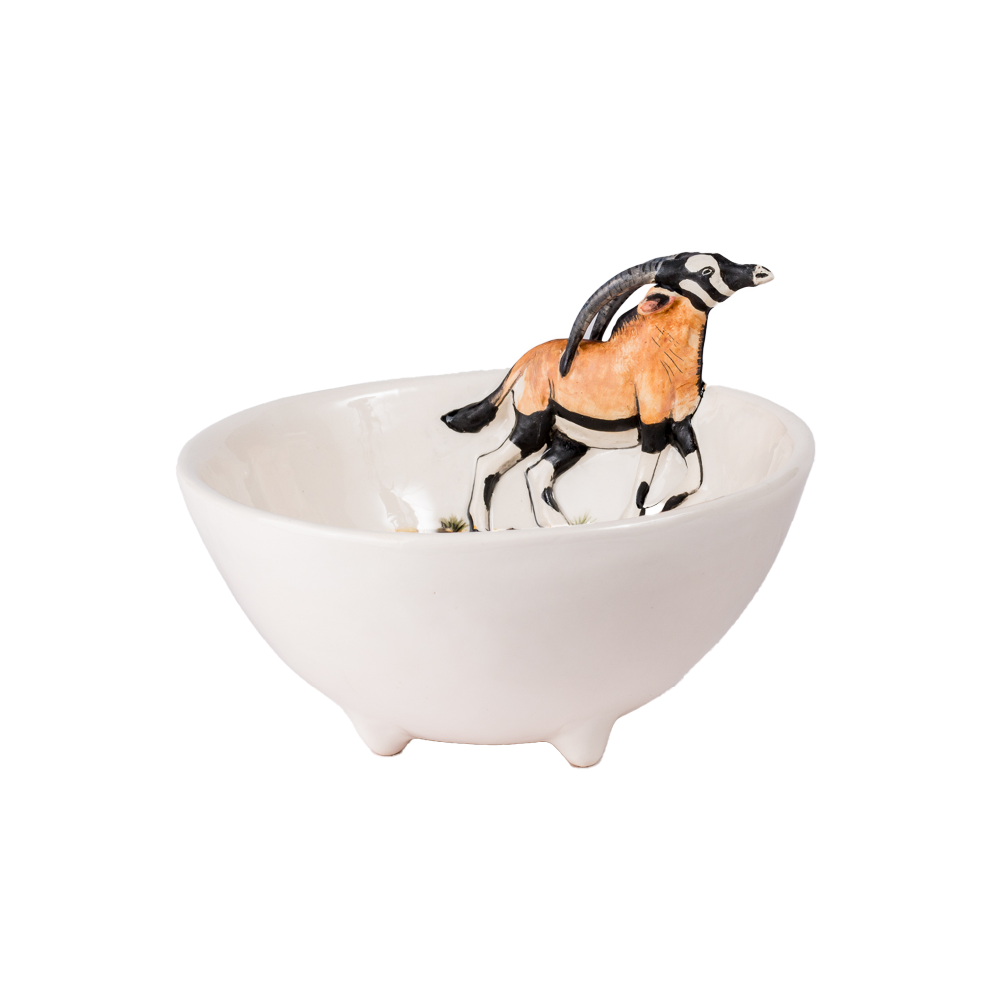 Medium 3D Ceramic Gemsbok Bowl