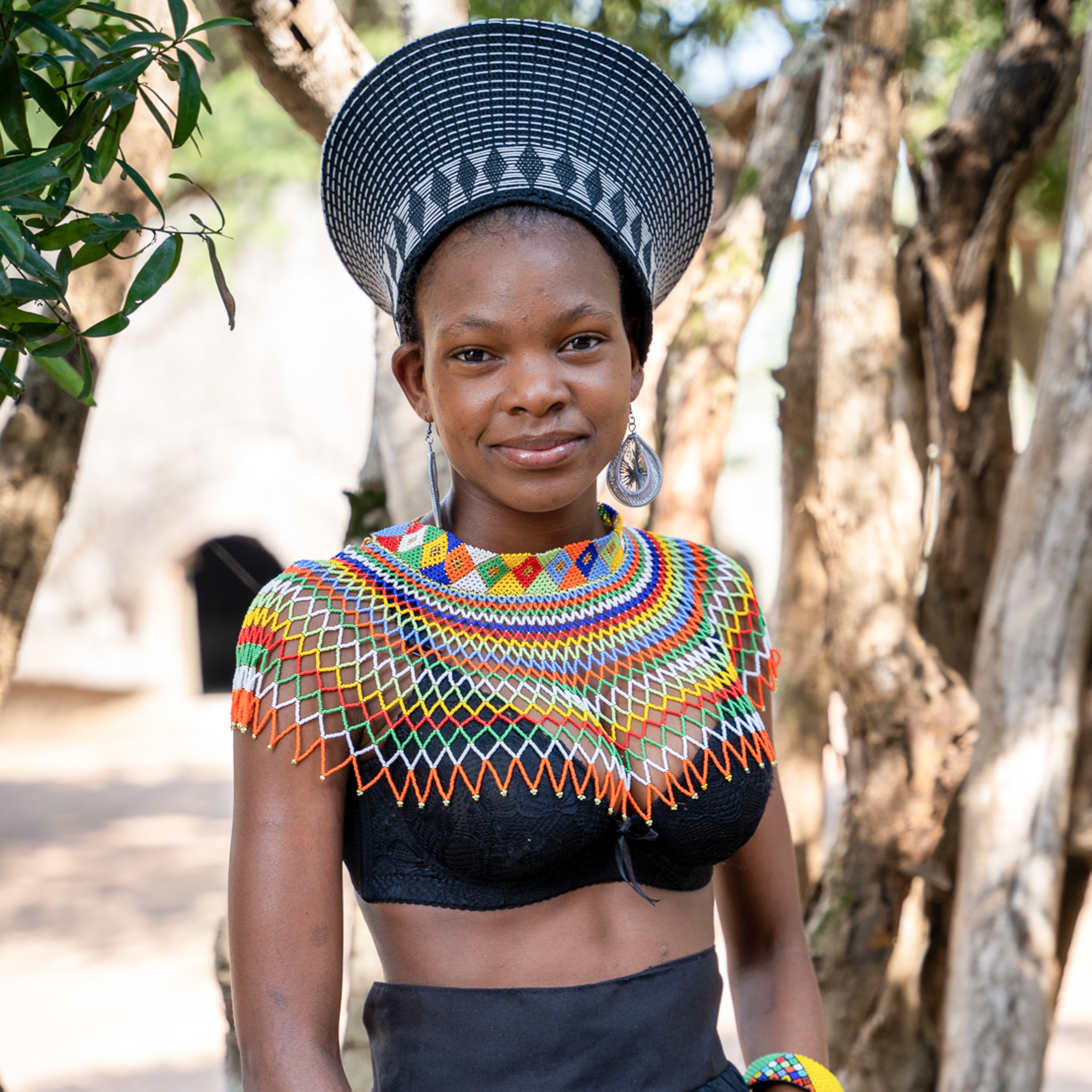 Zulu Hand Beaded Wedding Skirt Necklace