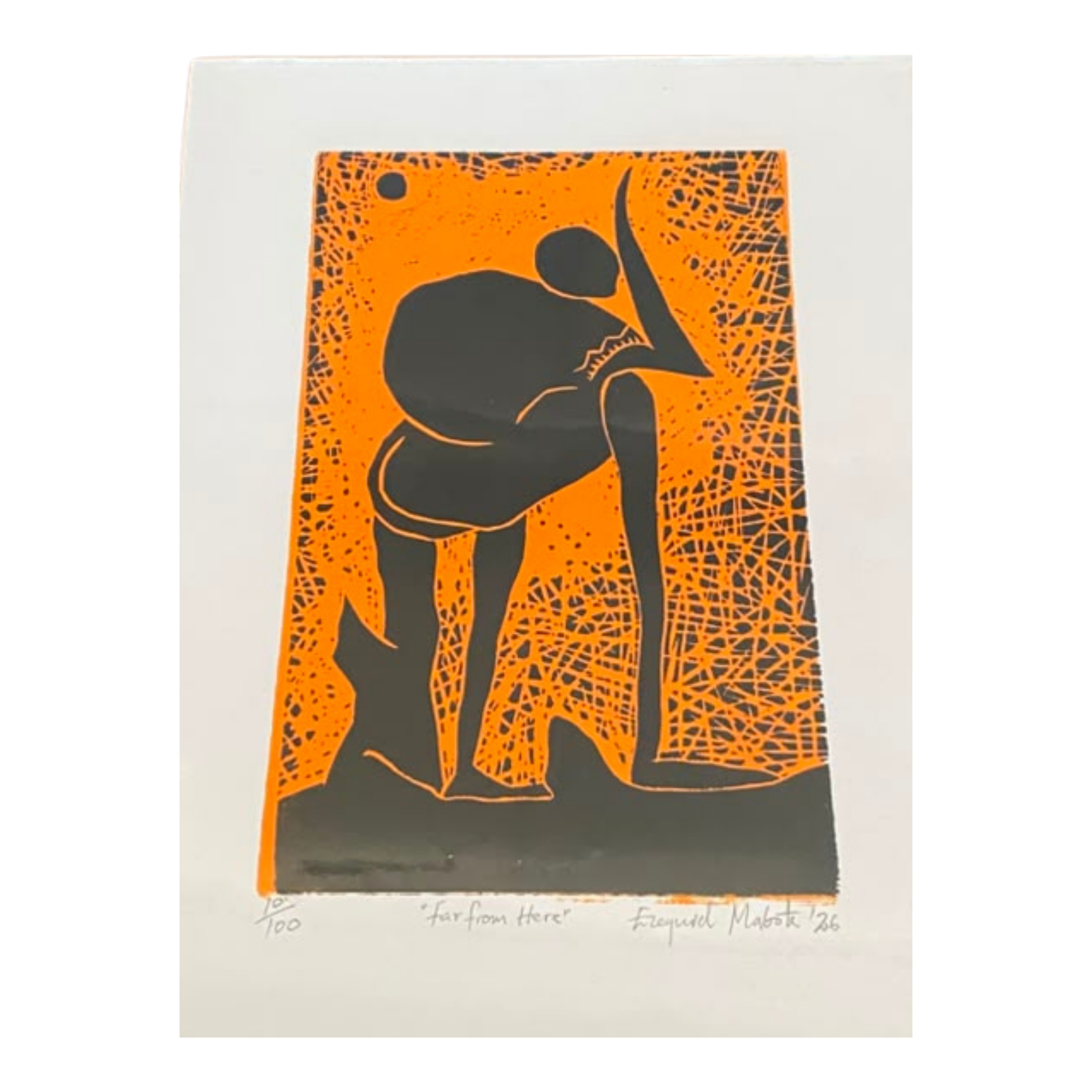 Mabote Art Woodprint Painting - Far From Here