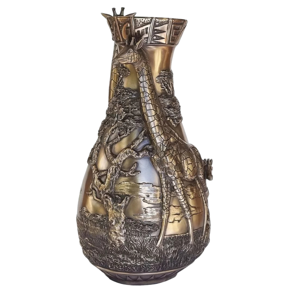 Giraffe Bronze Vase