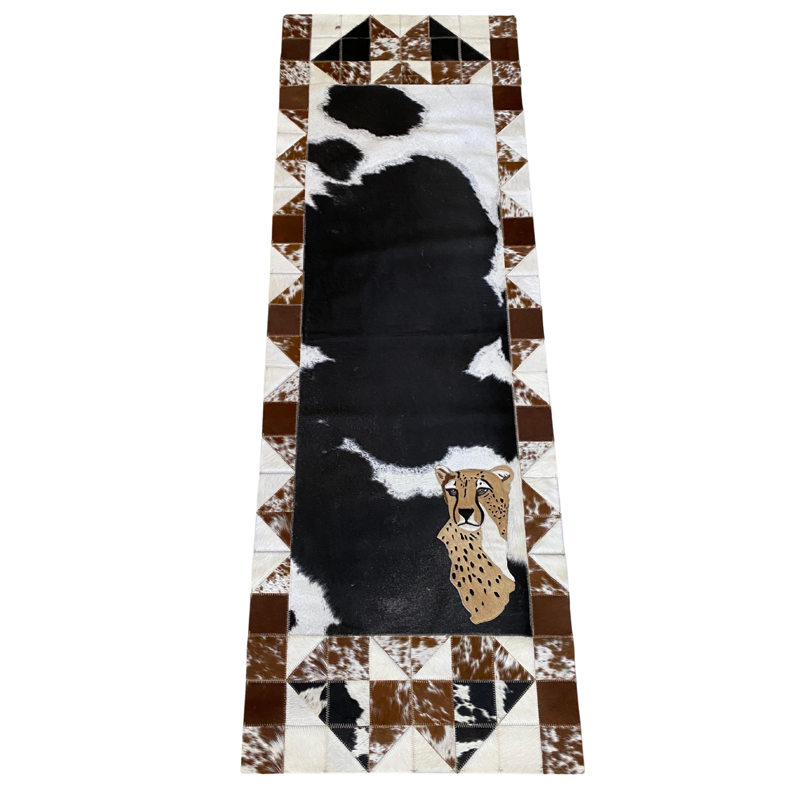 Half Hide Runner With Cheetah