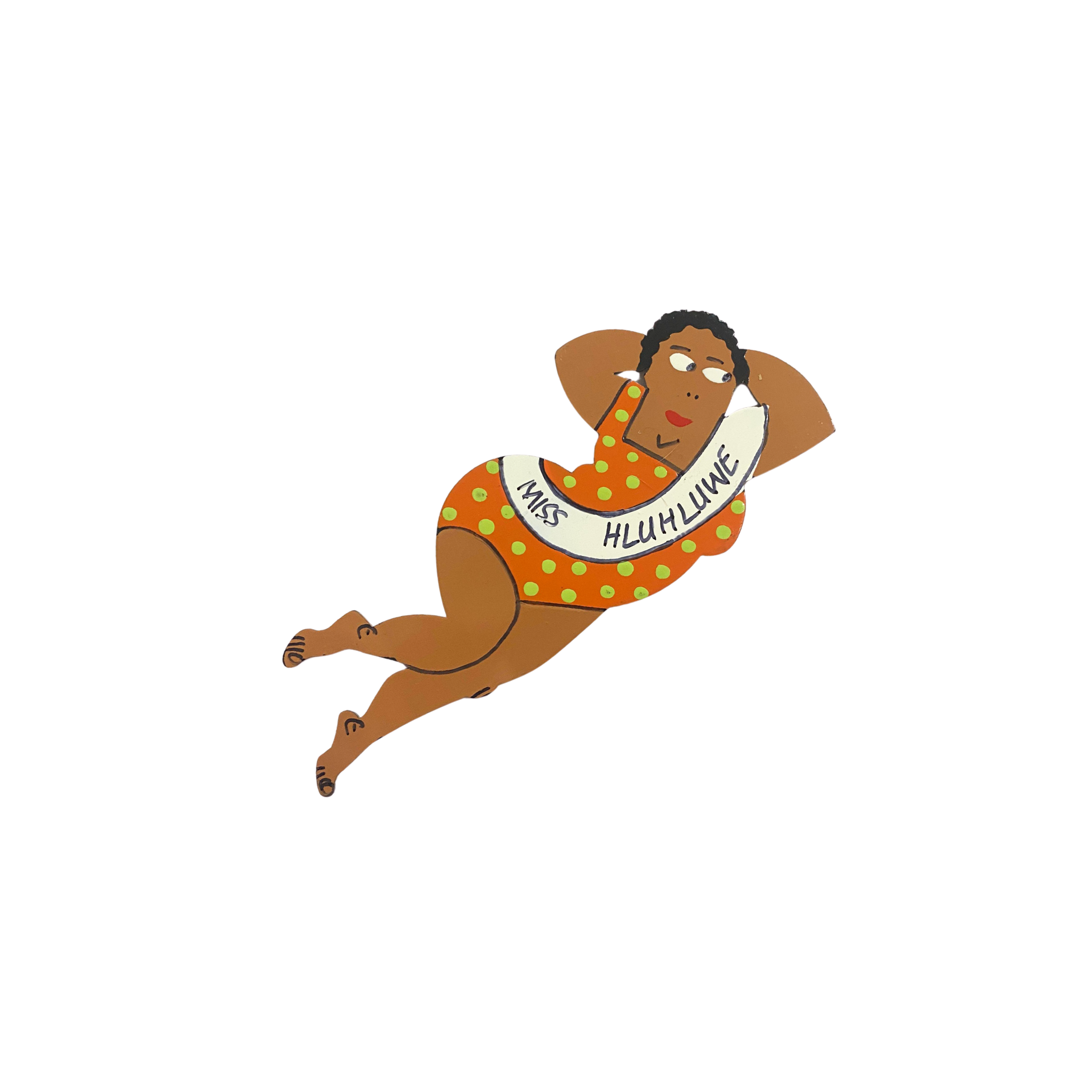 Hand Painted Miss HluHluwe/Zululand Fridge Magnet