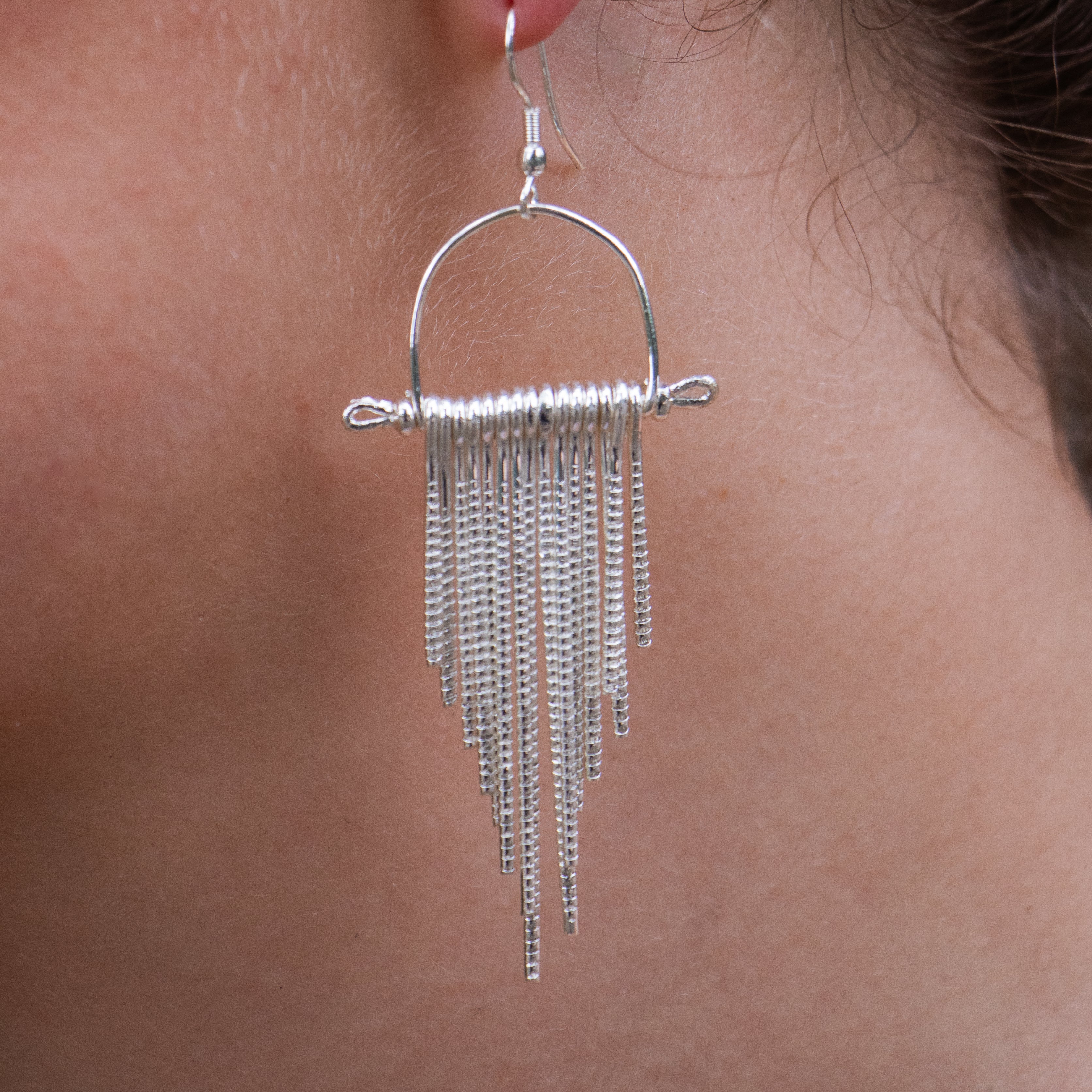 Mbalenhle  - Silver Rain Earrings