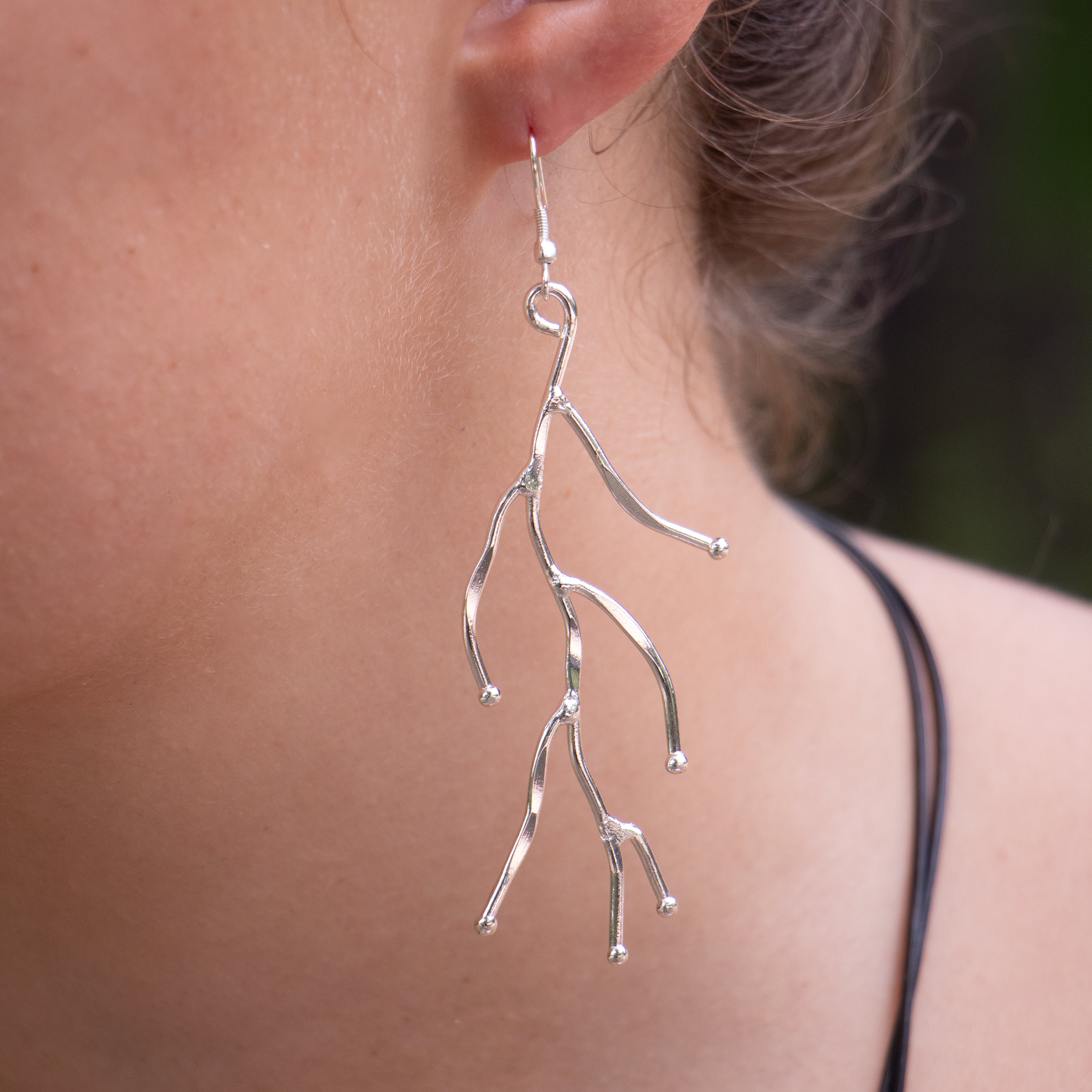 Nosipho - Silver Coral Earrings