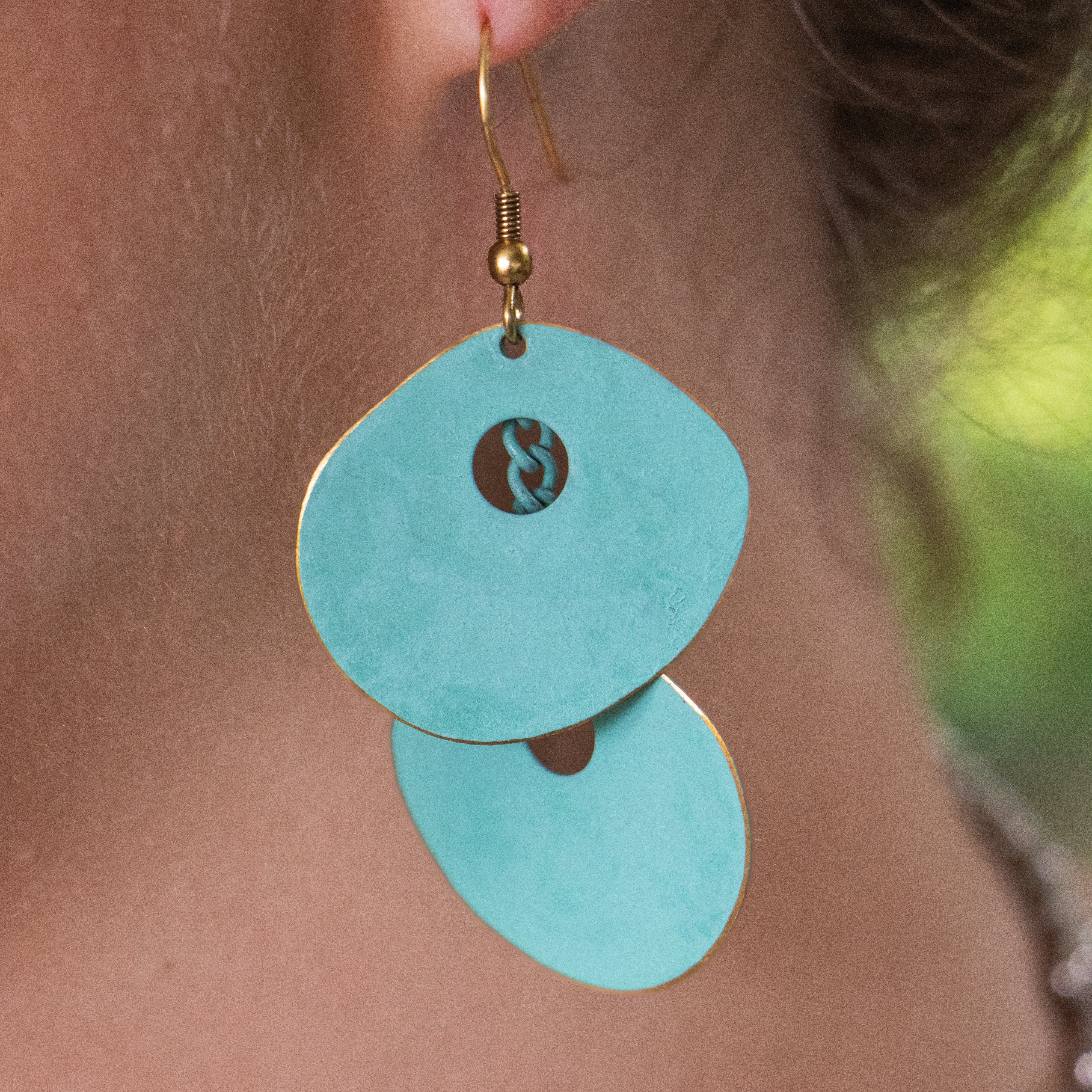 Sindiswa - Sea Blue Patina Earrings