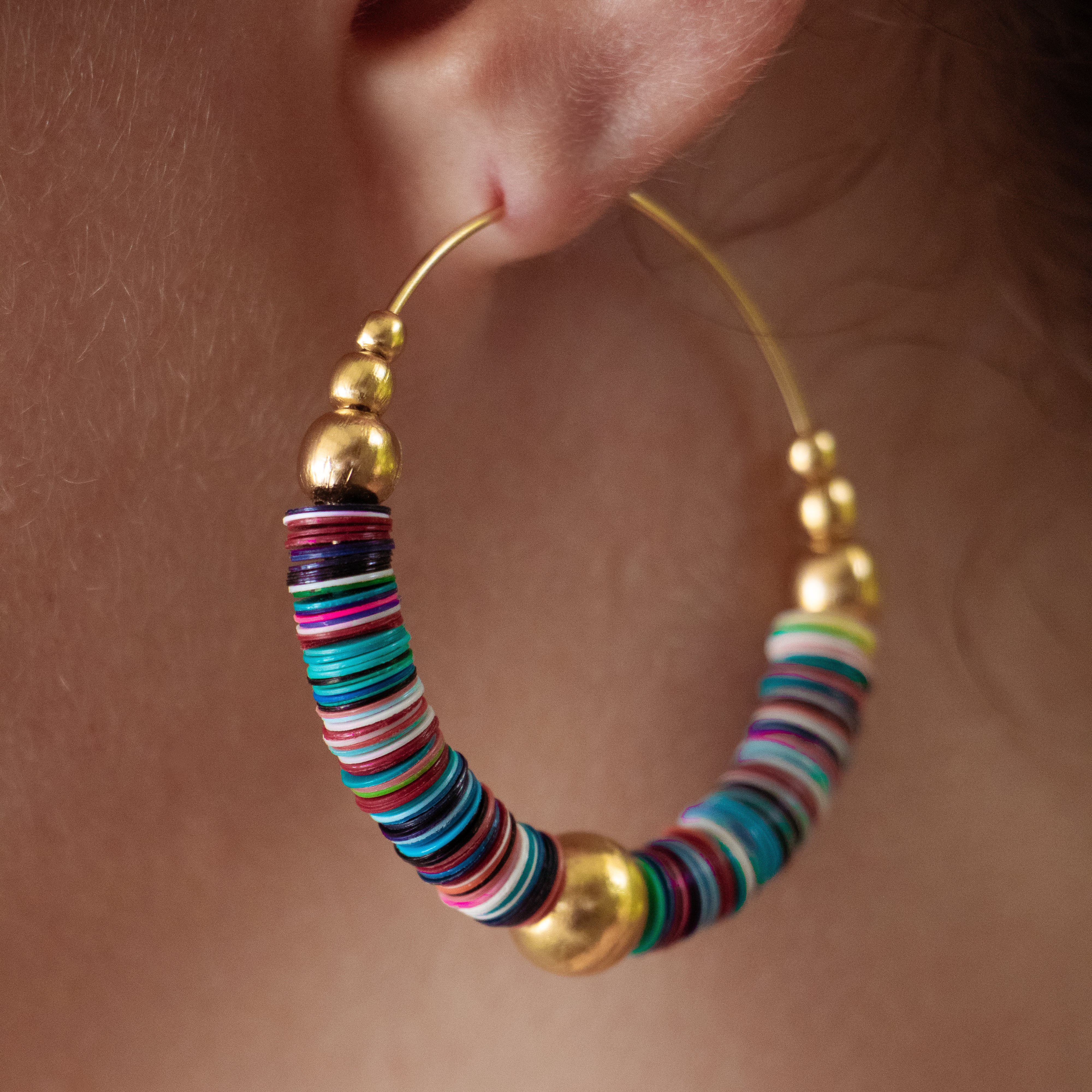 Buhle - Multicoloured Loop Earrings