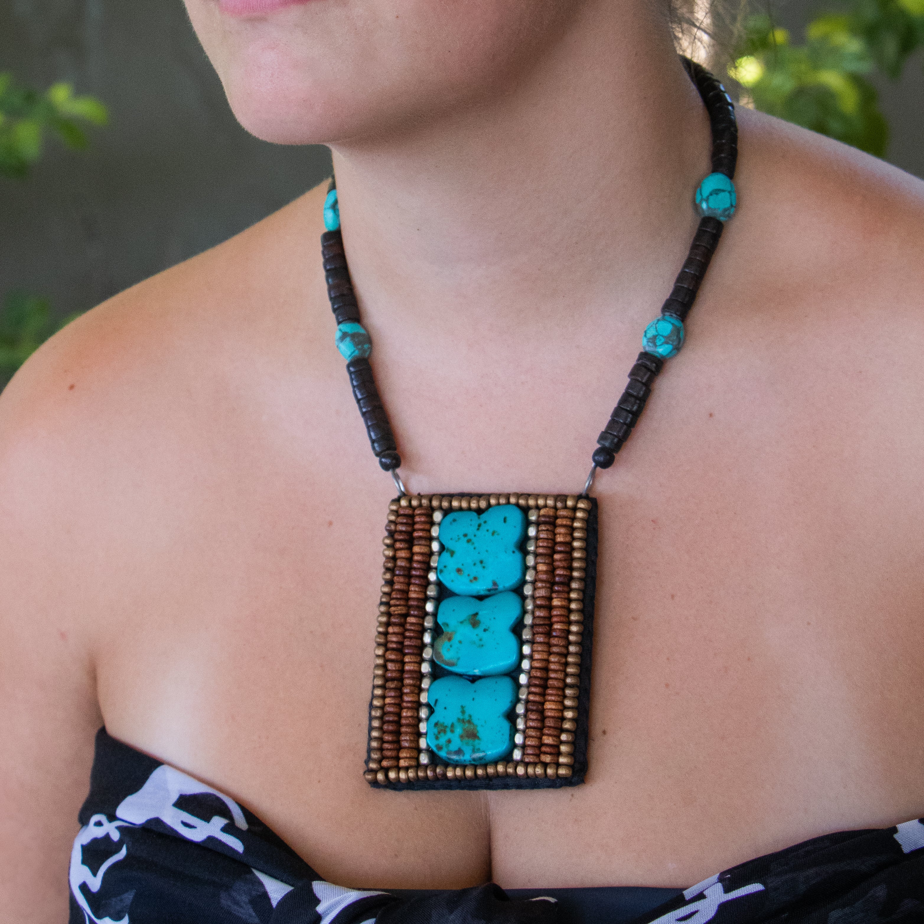 Saran Vintage Turquoise Necklace