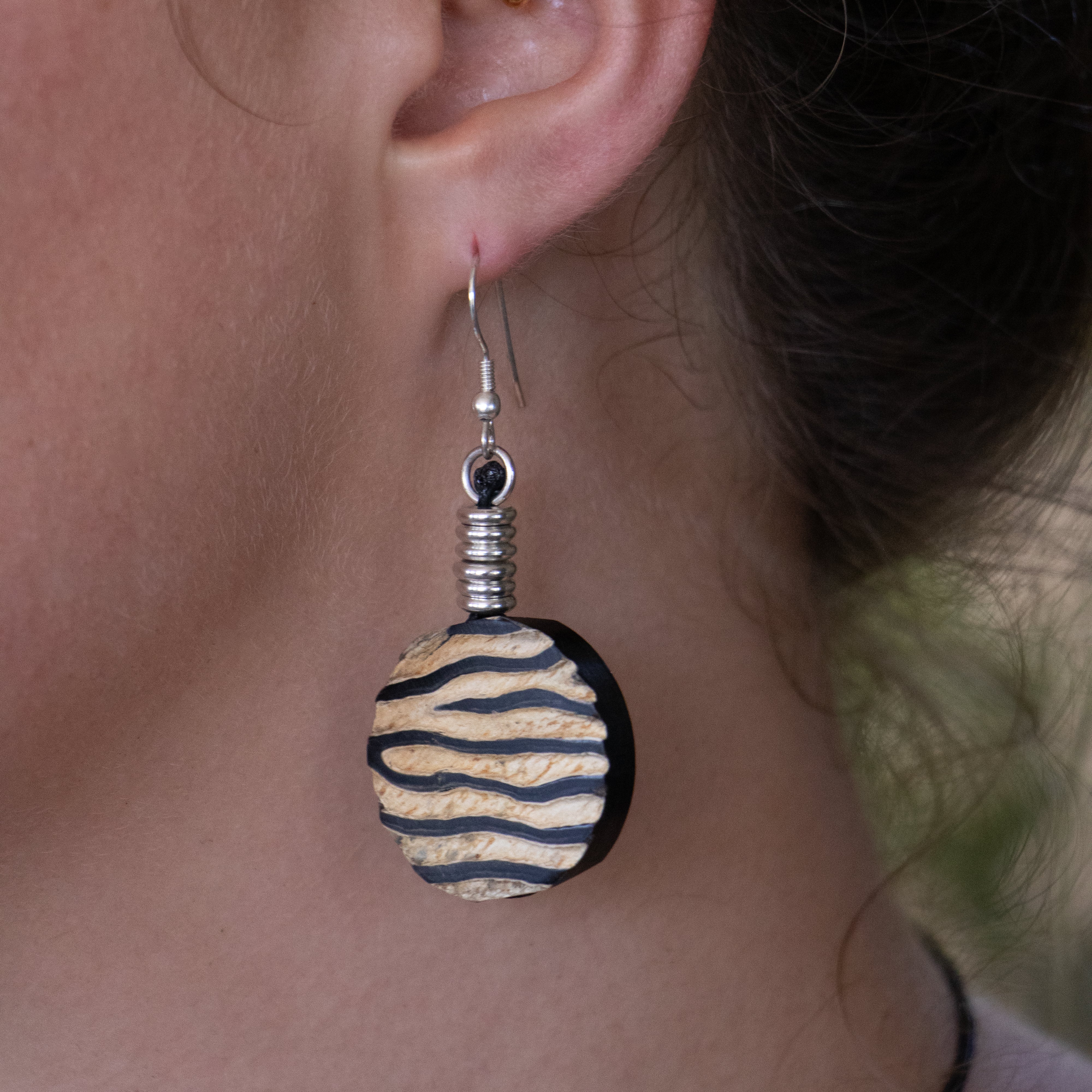 Dumi - Round Animal Print Earrings