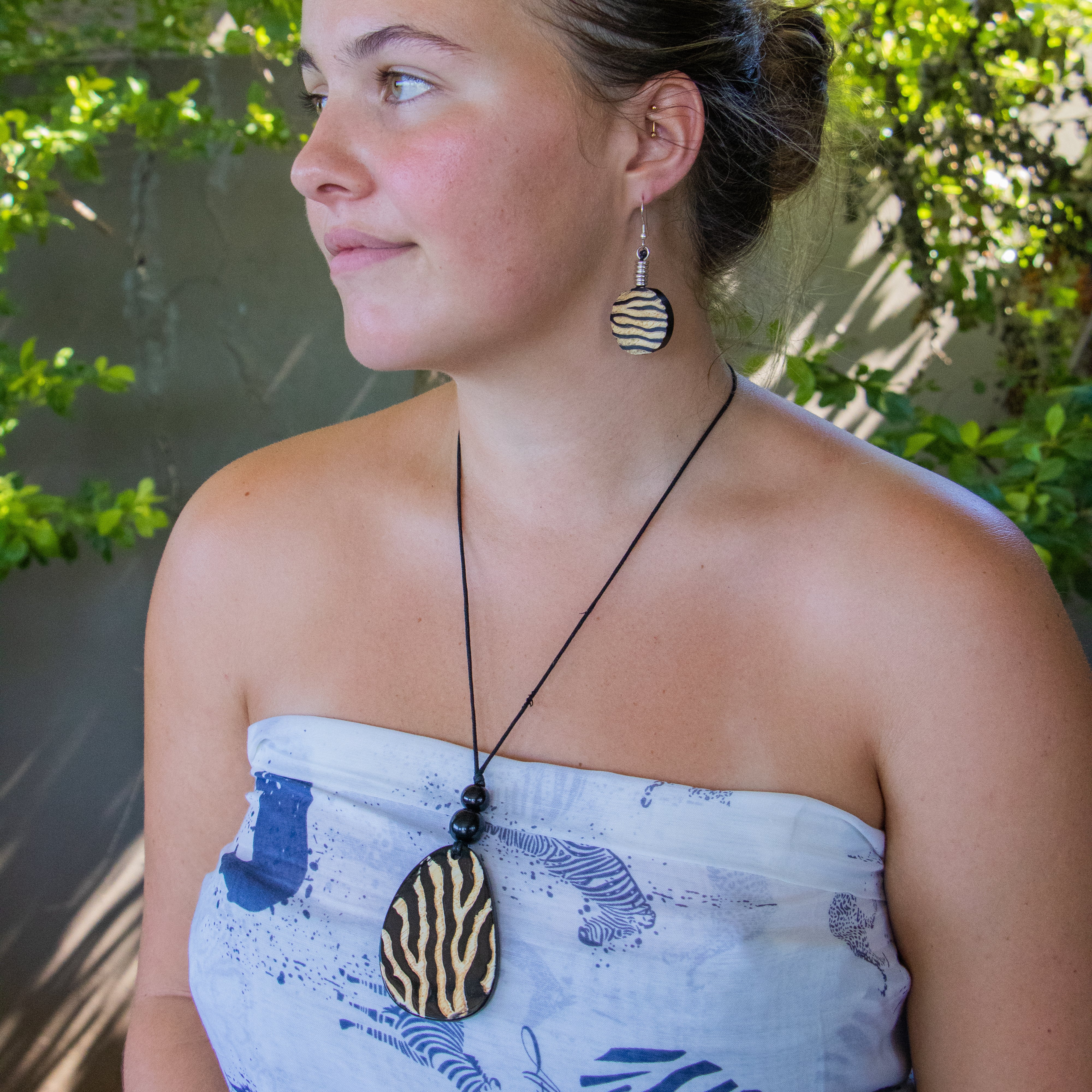 Dumi - Round Animal Print Earrings