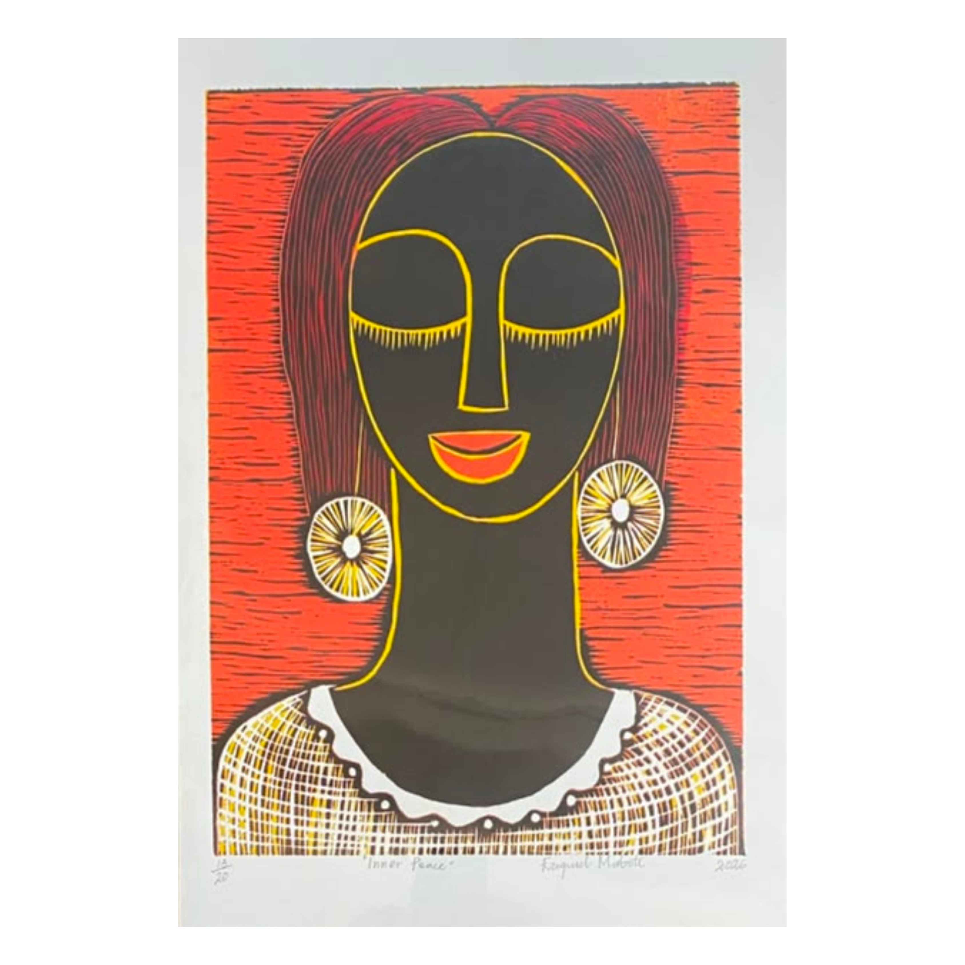 Mabote Art Woodprint Painting - Inner Peace