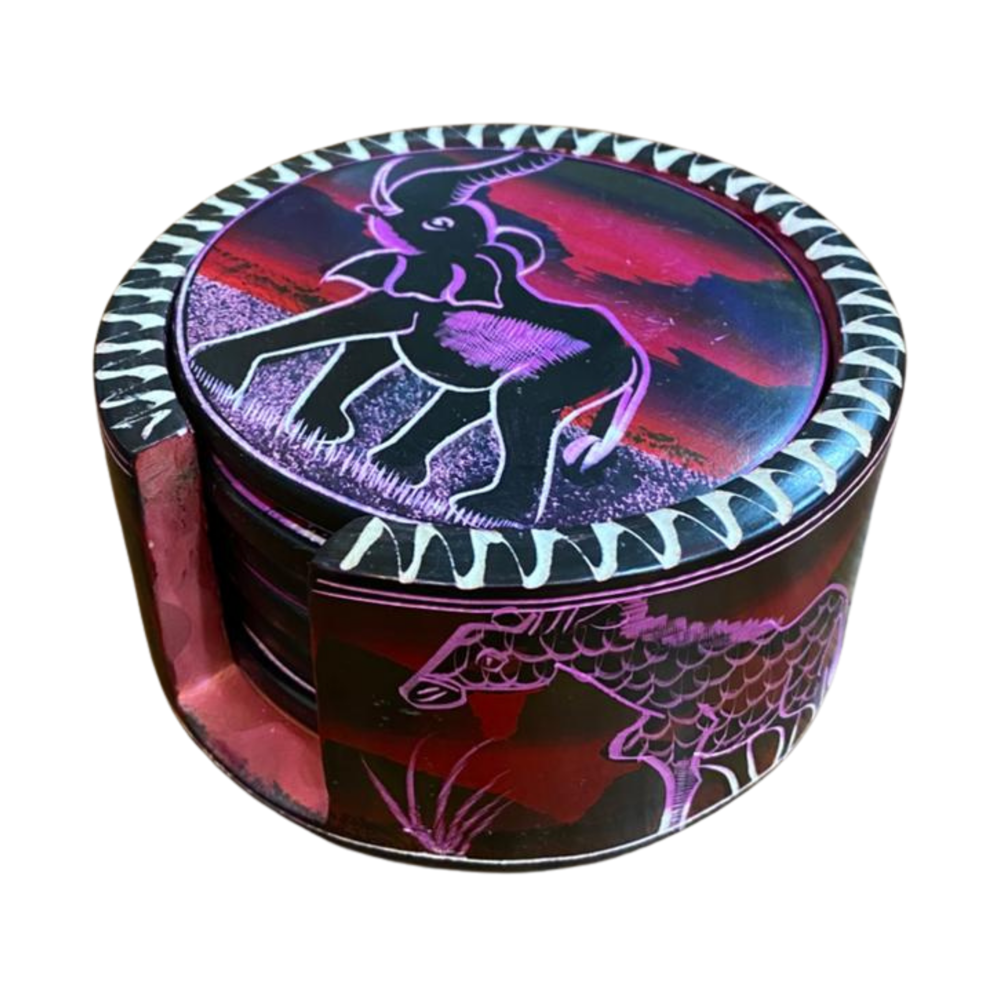 Large Colourful Soapstone Coasters