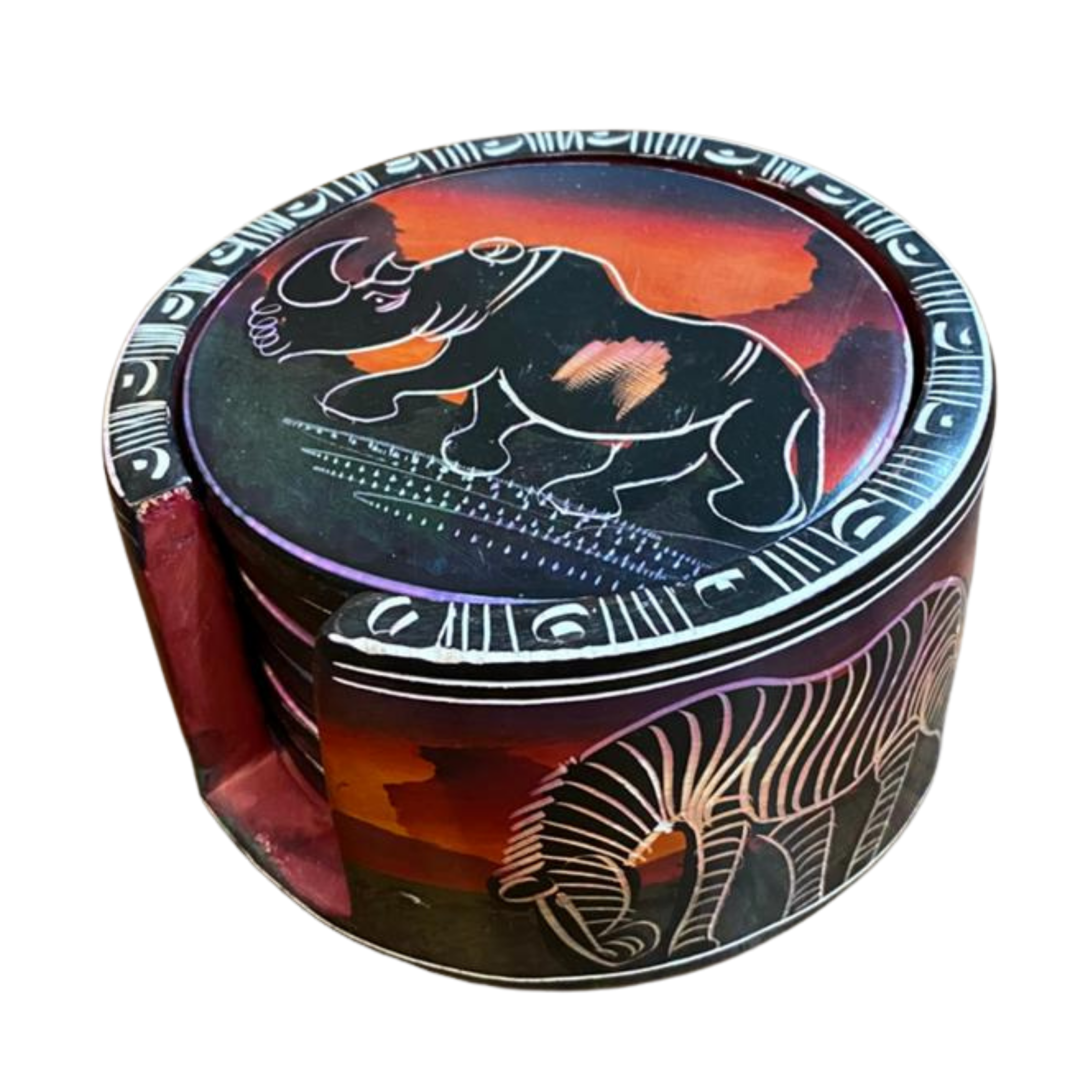 Large Colourful Soapstone Coasters