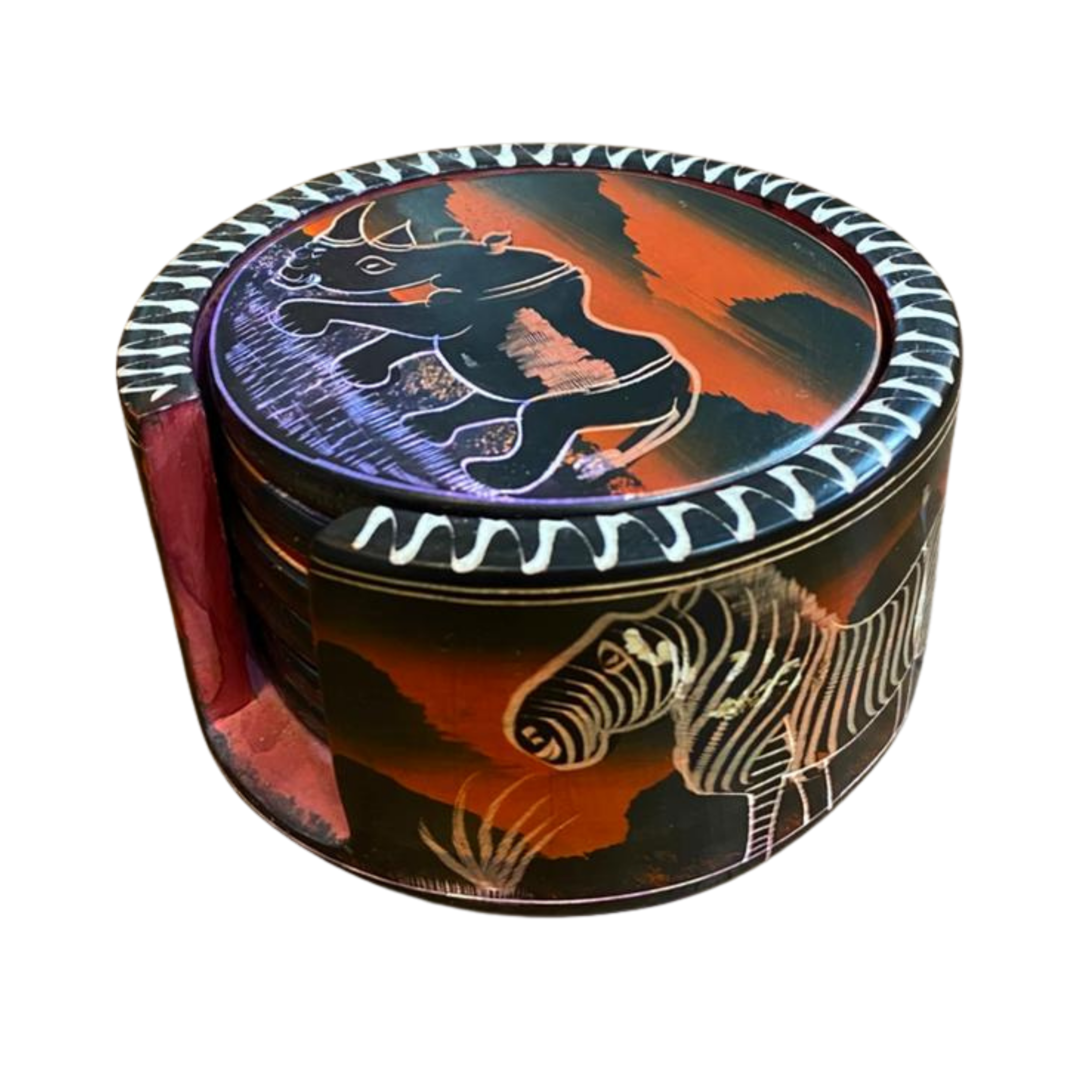 Large Colourful Soapstone Coasters