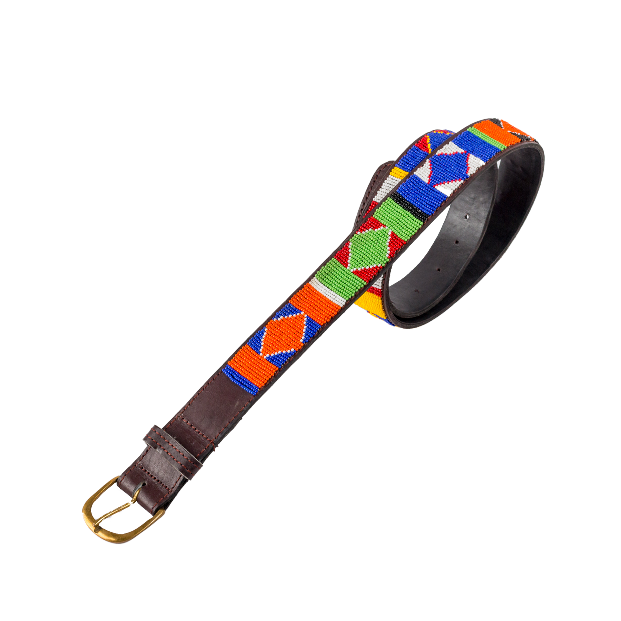 Colourful Beaded Leather Belts