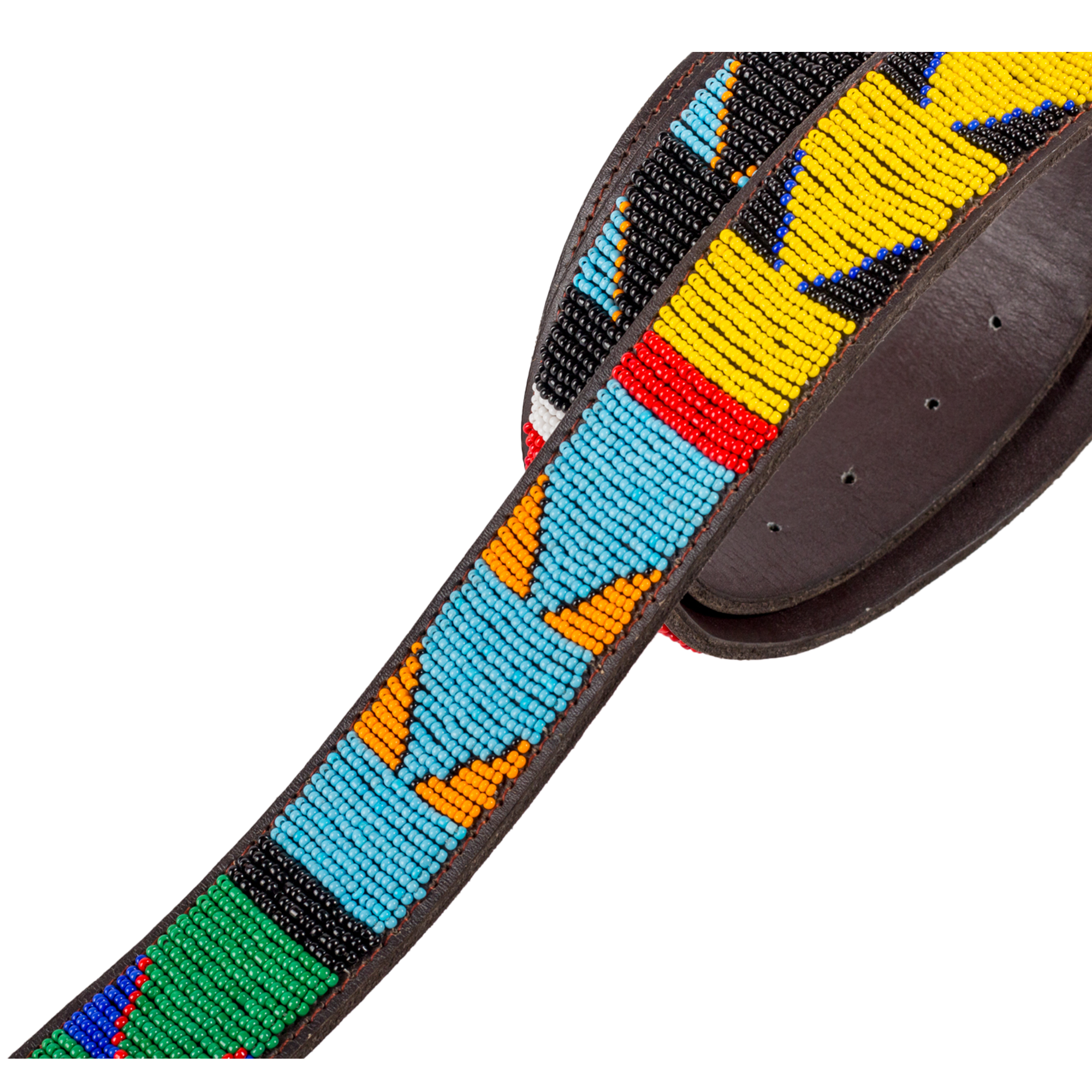 Virginia - Colourful Beaded Leather Belt