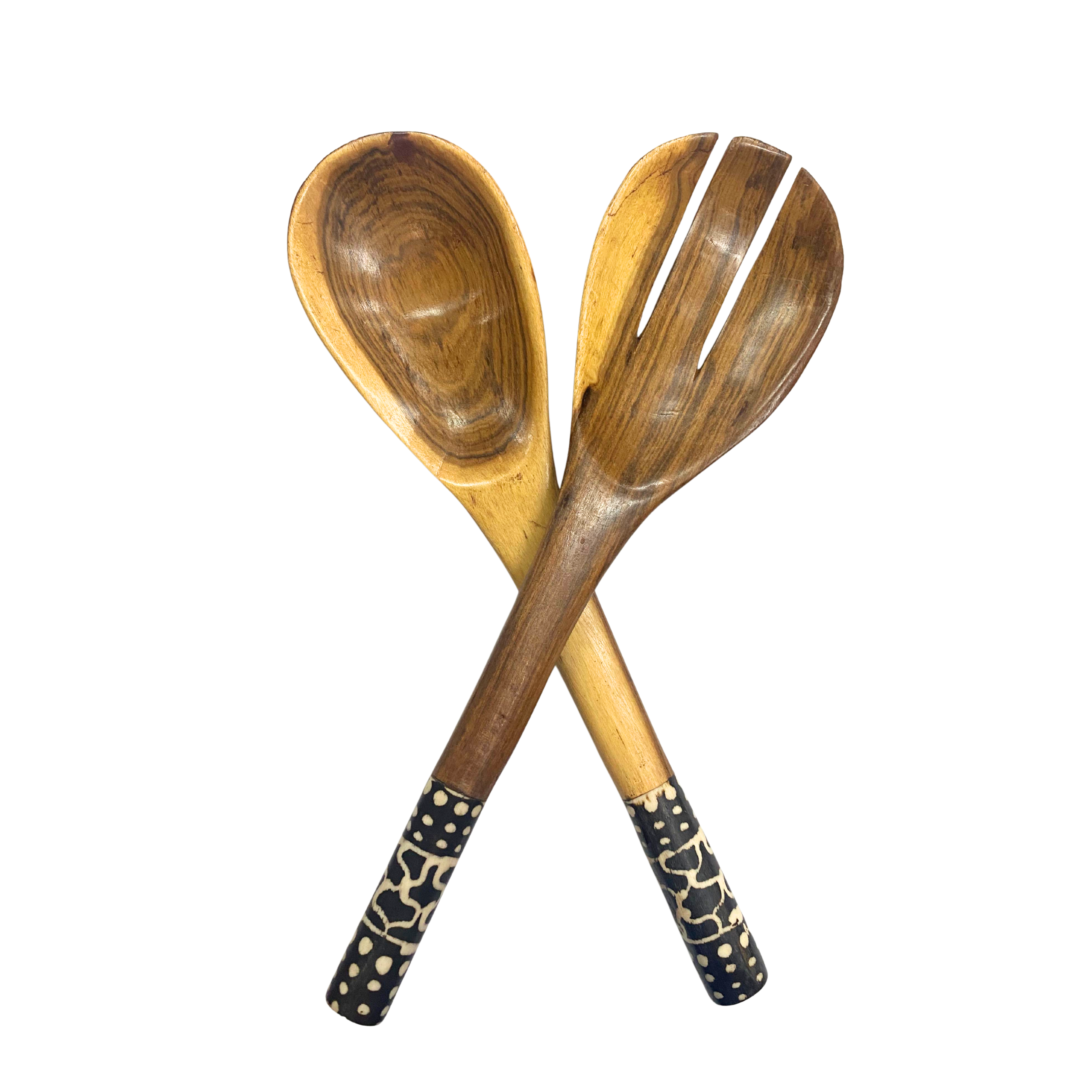 Dyed Mahogany & Bone Salad Server