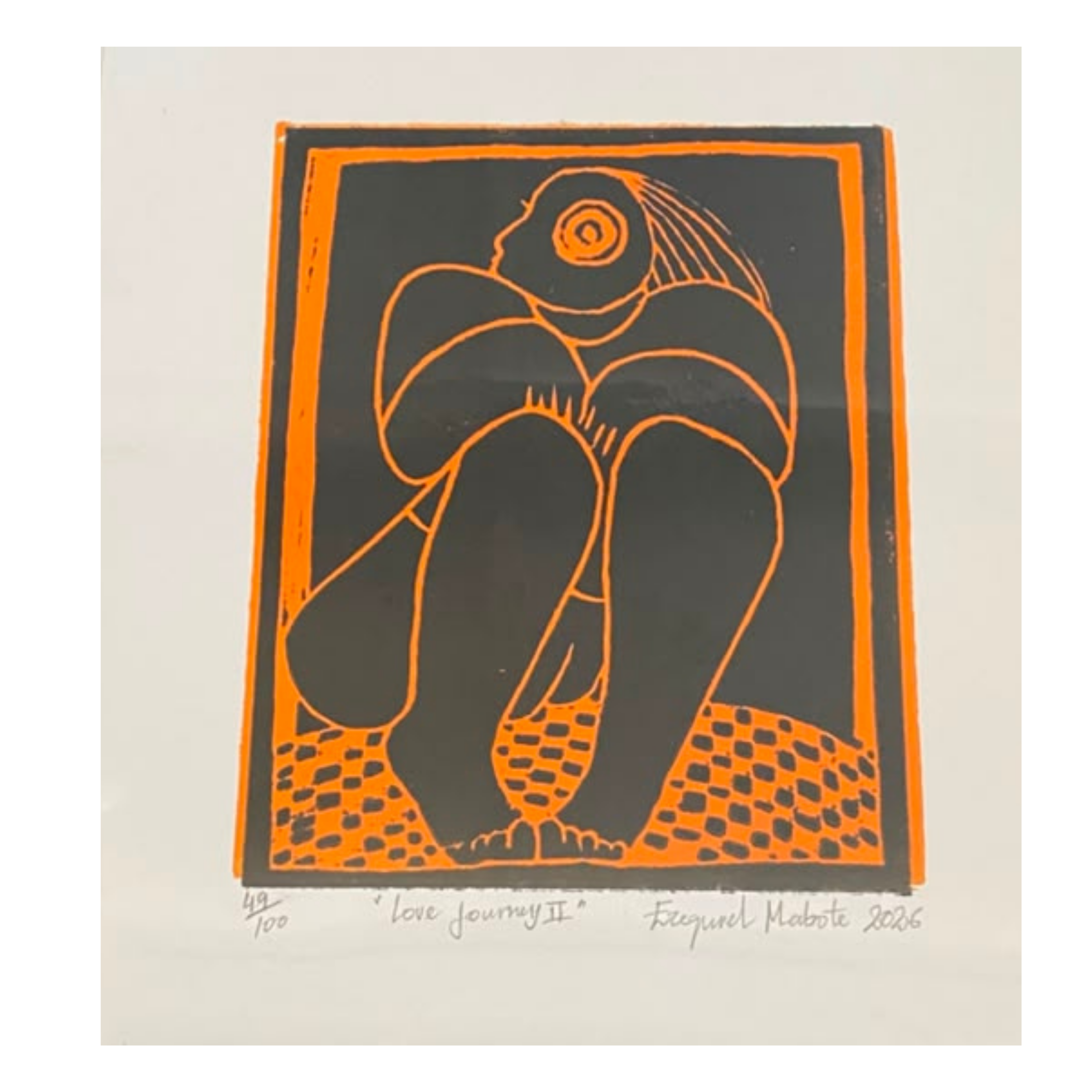Mabote Art Woodprint Painting - Love Journey (B/O)