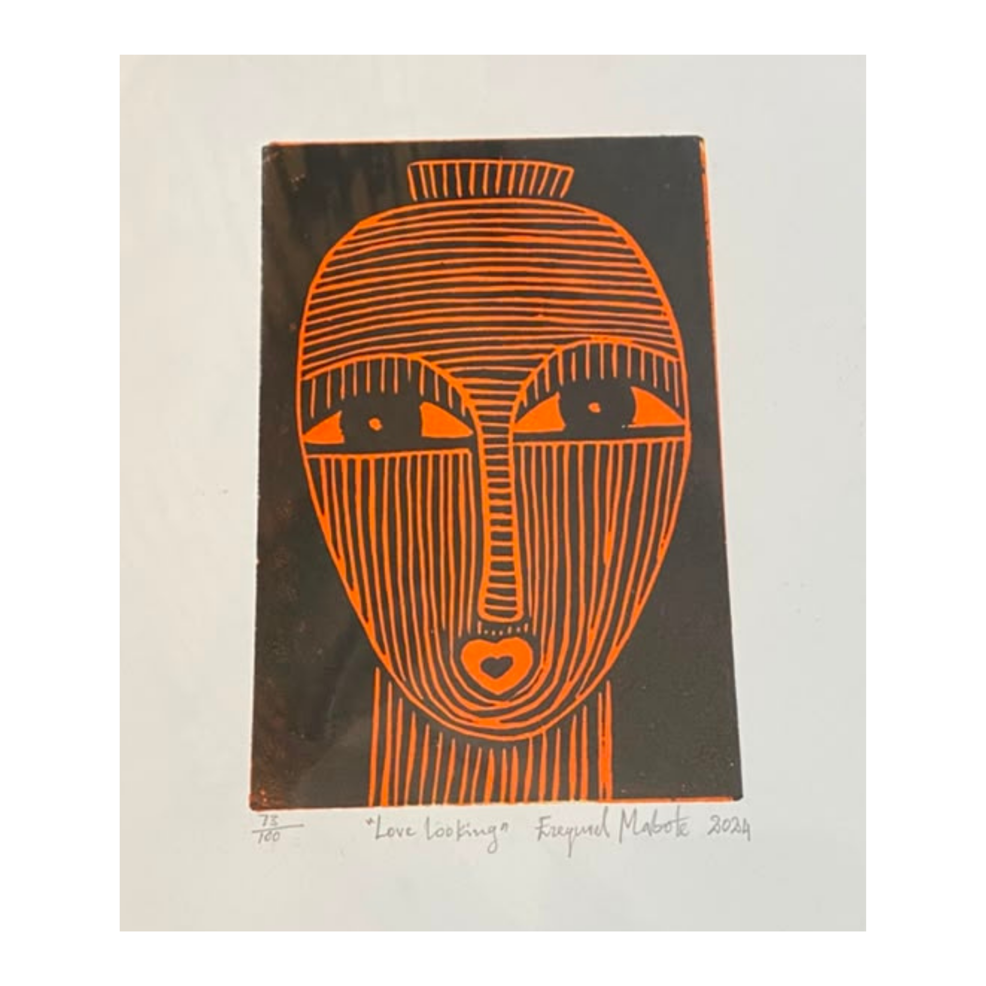 Mabote Art Woodprint Painting - Love Looking