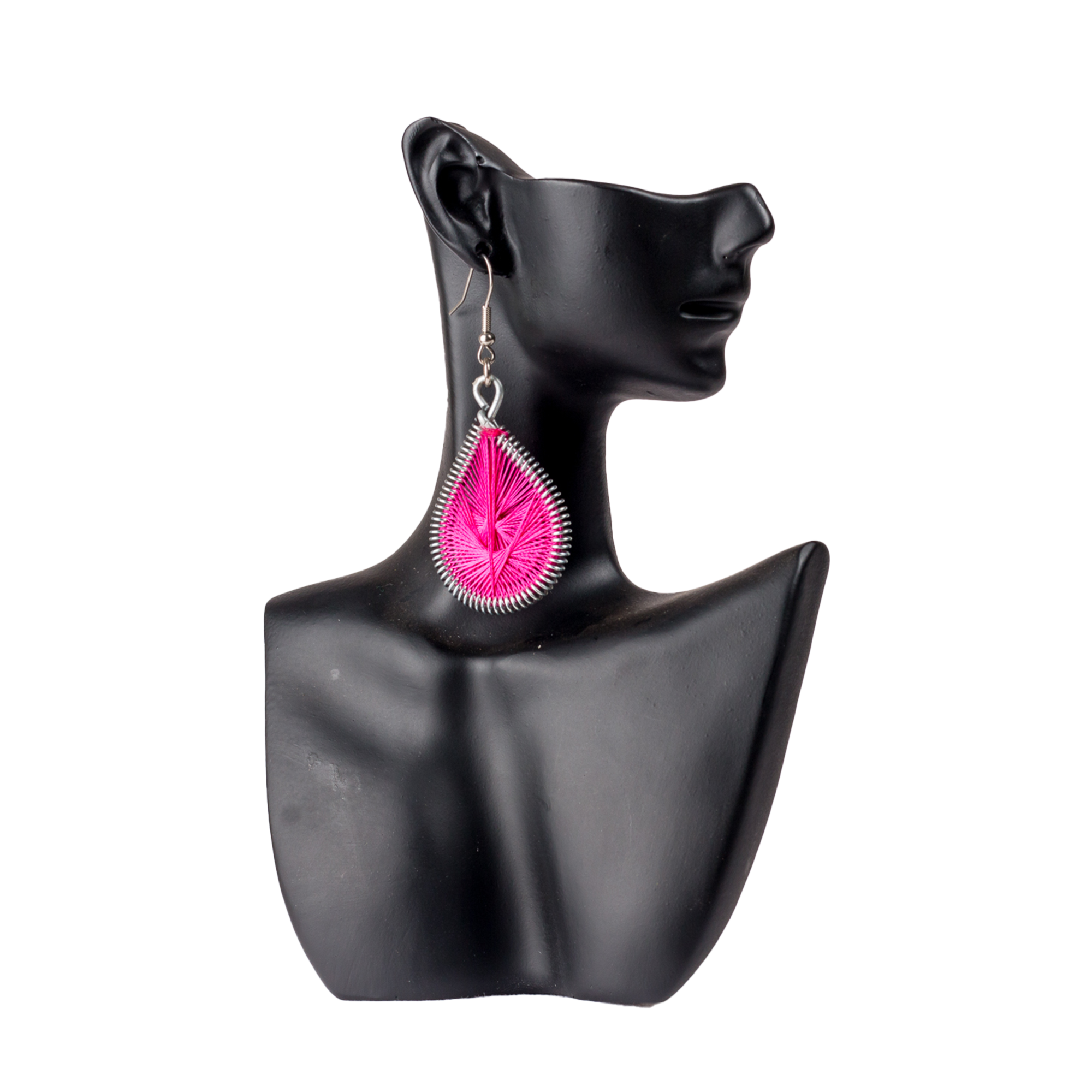 Medium African Weaved Cotton Earrings_Authentic African Accessories in KwaZulu-Natal