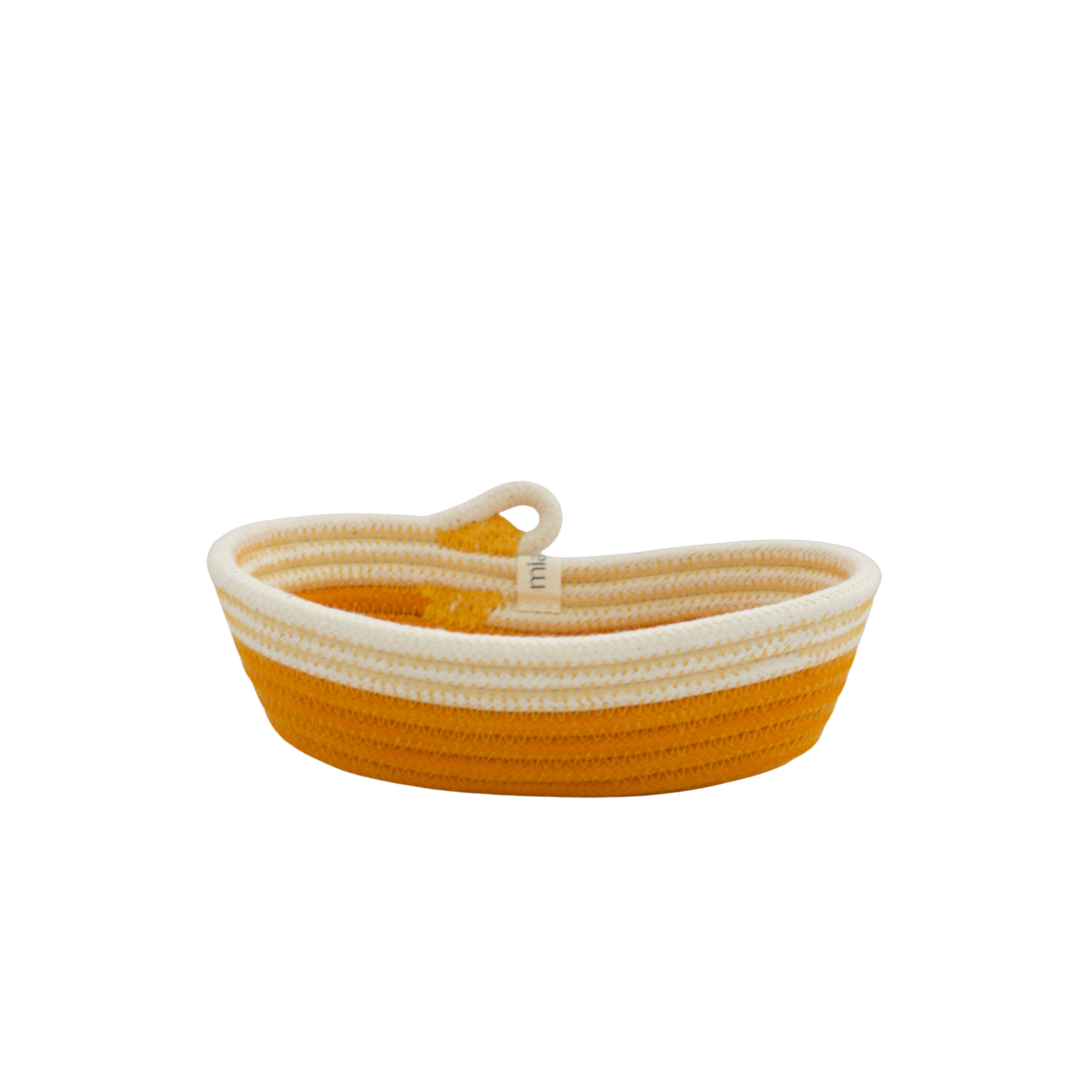 Cotton Woven Petite Oval Basket(XXS)