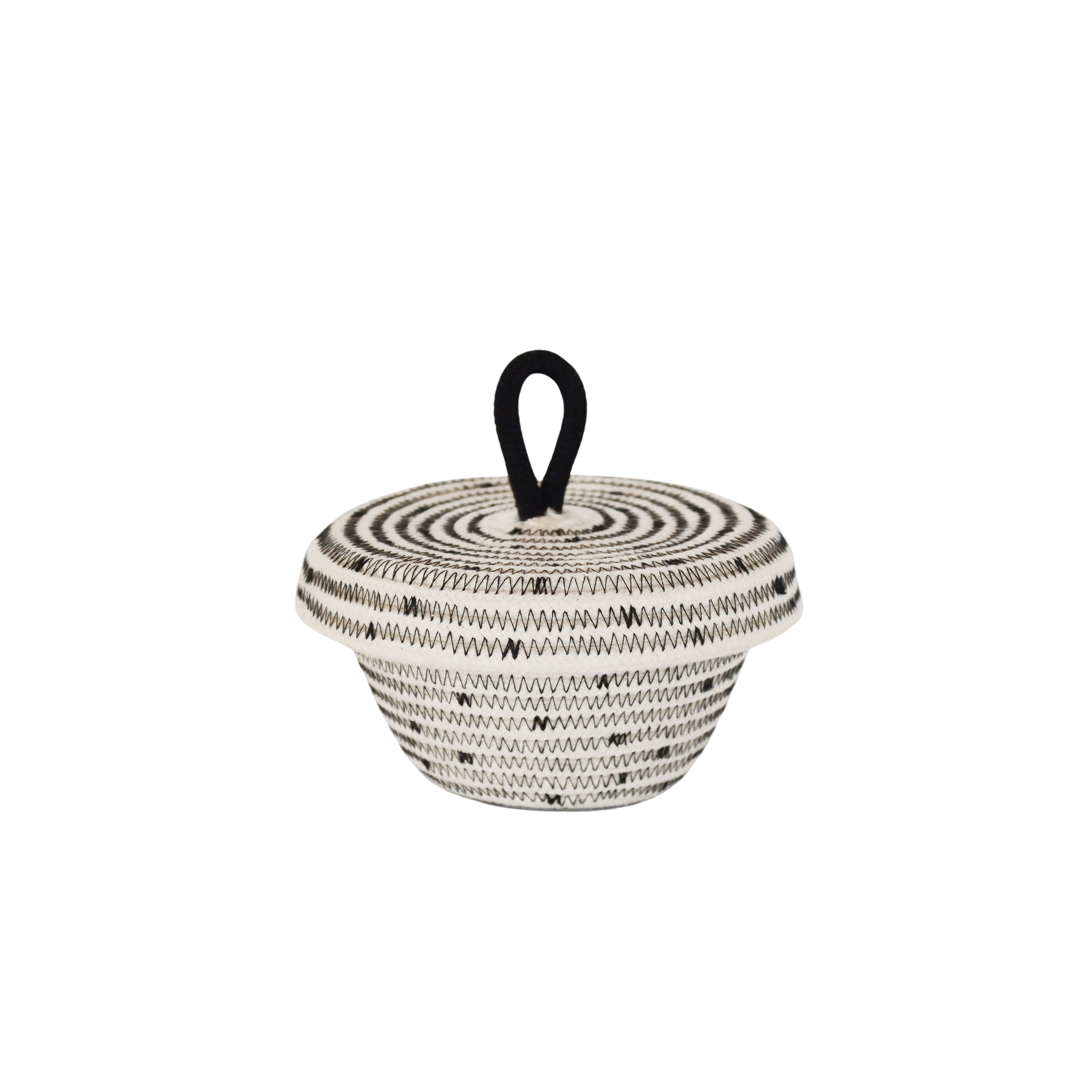 Cotton Woven Petite Lidded Basket (XS)