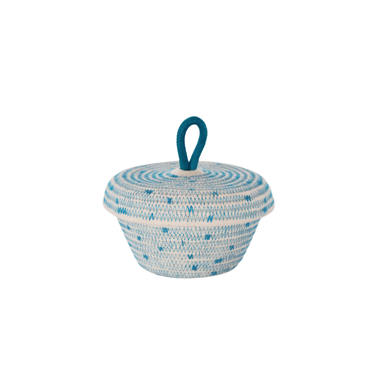 Cotton Woven Petite Lidded Basket (XS)