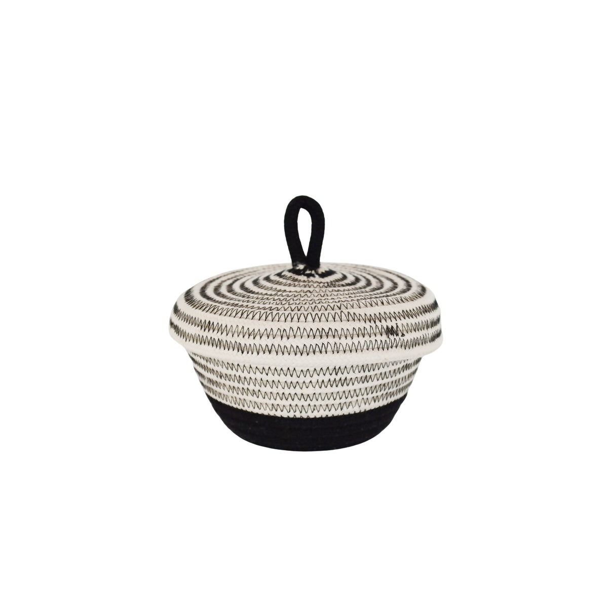 Cotton Woven Petite Lidded Basket (XS)