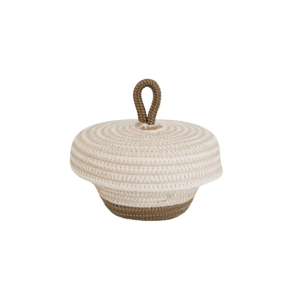 Cotton Woven Petite Lidded Basket (XS)