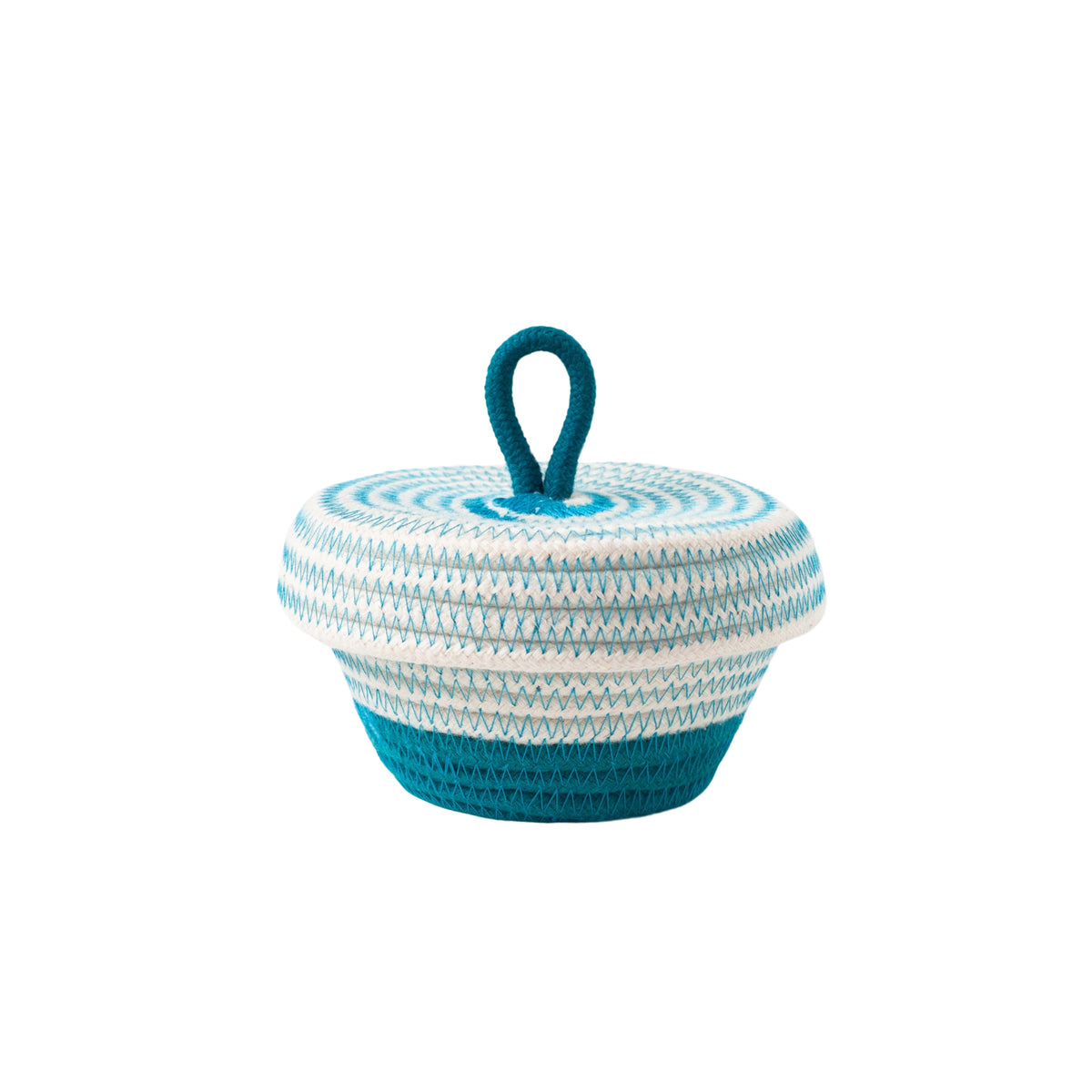 Cotton Woven Petite Lidded Basket (XS)