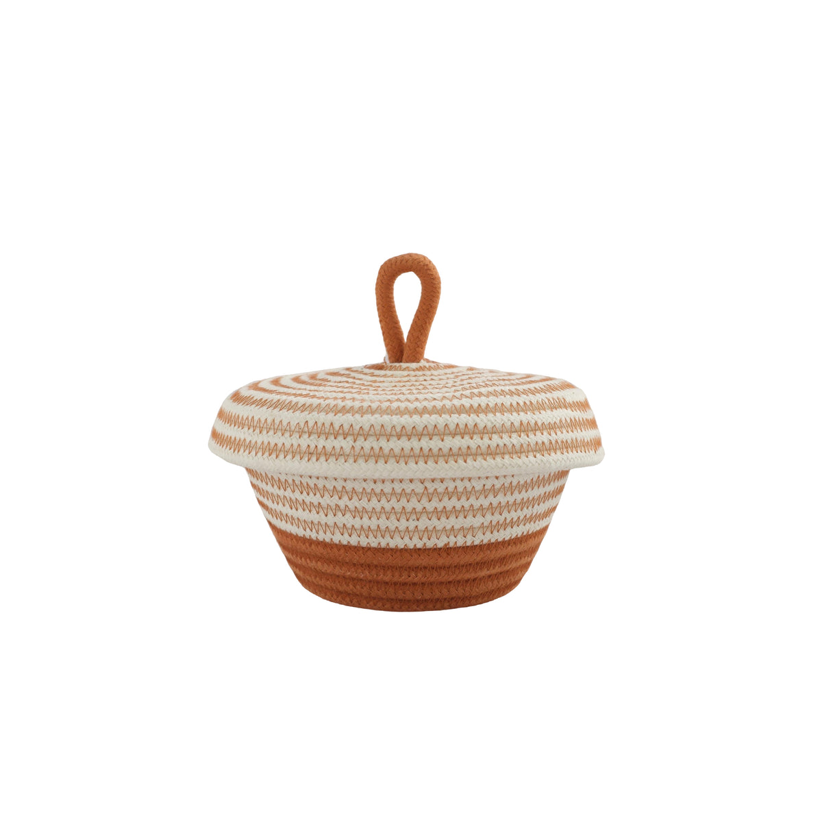 Cotton Woven Petite Lidded Basket (XS)